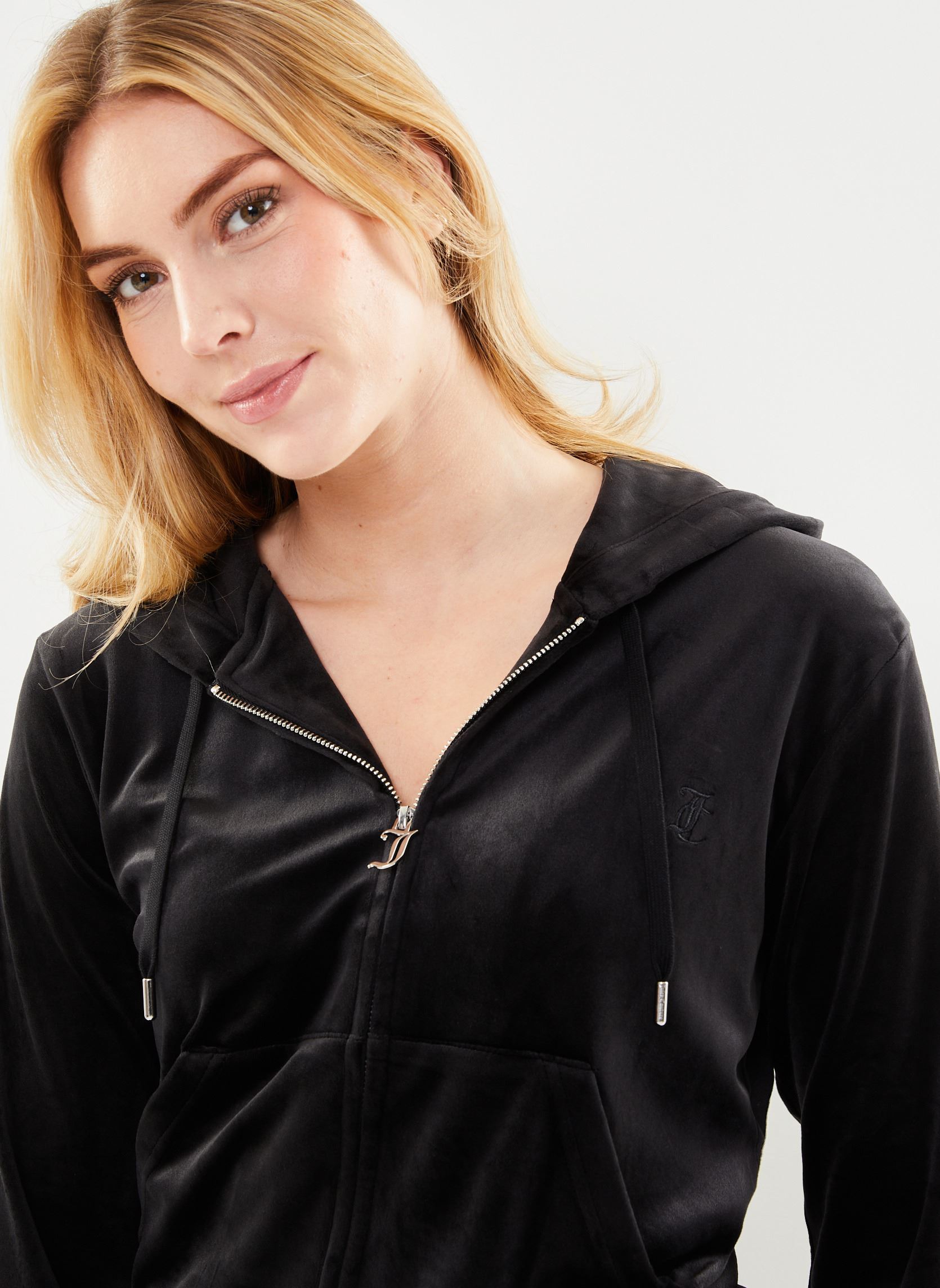 Sweaters met rits Robertson Zip Through Hoodie dames zwart JUICY COUTURE Sweaters met rits Robertson Zip Through Hoodie dames zwart BLACK