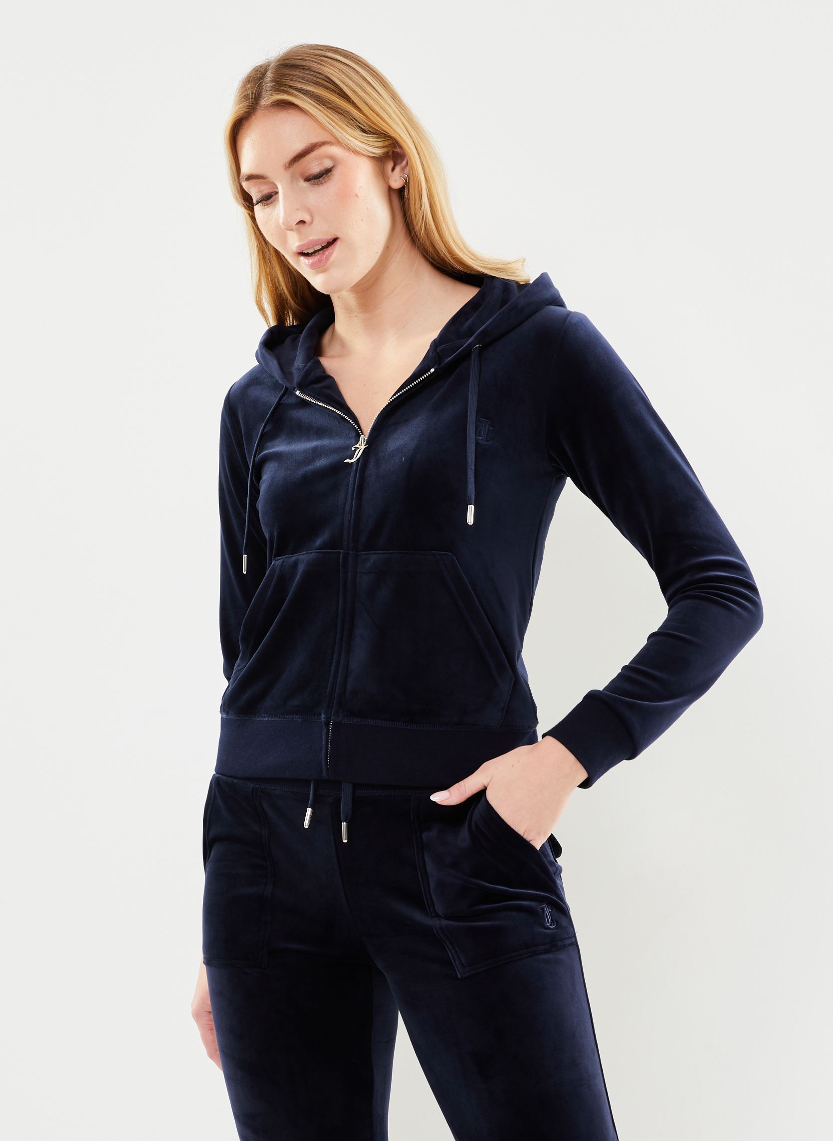 Felpe con zip Robertson Zip Through Hoodie donna blu JUICY COUTURE Felpe con zip Robertson Zip Through Hoodie donna blu NIGHT SKY