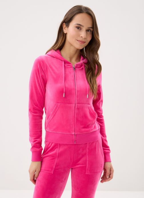 JUICY COUTURE Sweats zippés Robertson Zip Through Hoodie femme rose
