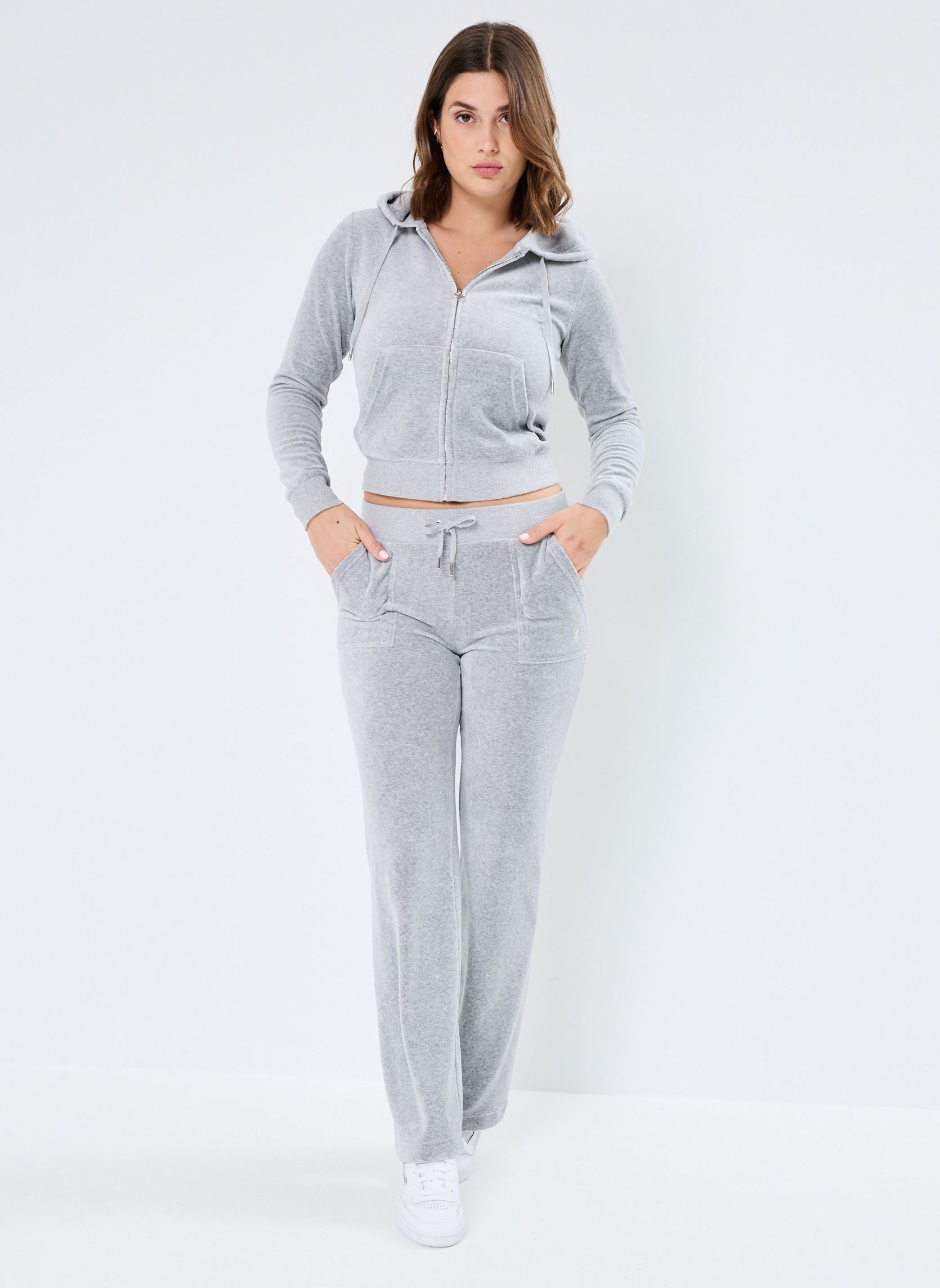 Jogginghosen Del Ray Midrise Pocket Pant damen grau JUICY COUTURE Jogginghosen Del Ray Midrise Pocket Pant damen grau SILVER MARL