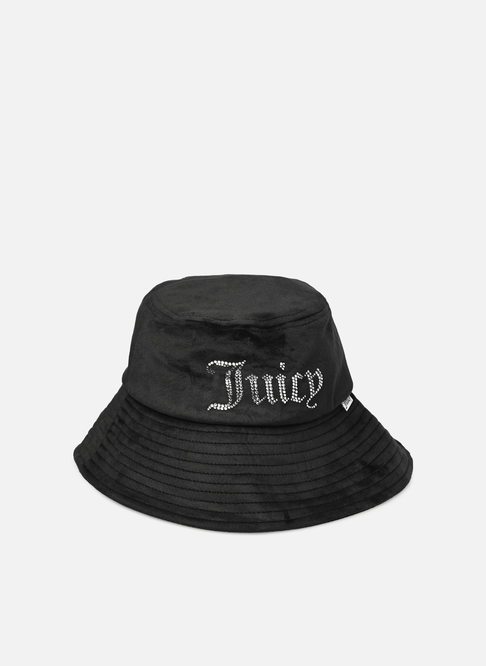 Hüte Hendrix Velour Diamante Wide Brim Bucket damen schwarz JUICY COUTURE Hüte Hendrix Velour Diamante Wide Brim Bucket damen schwarz BLACK