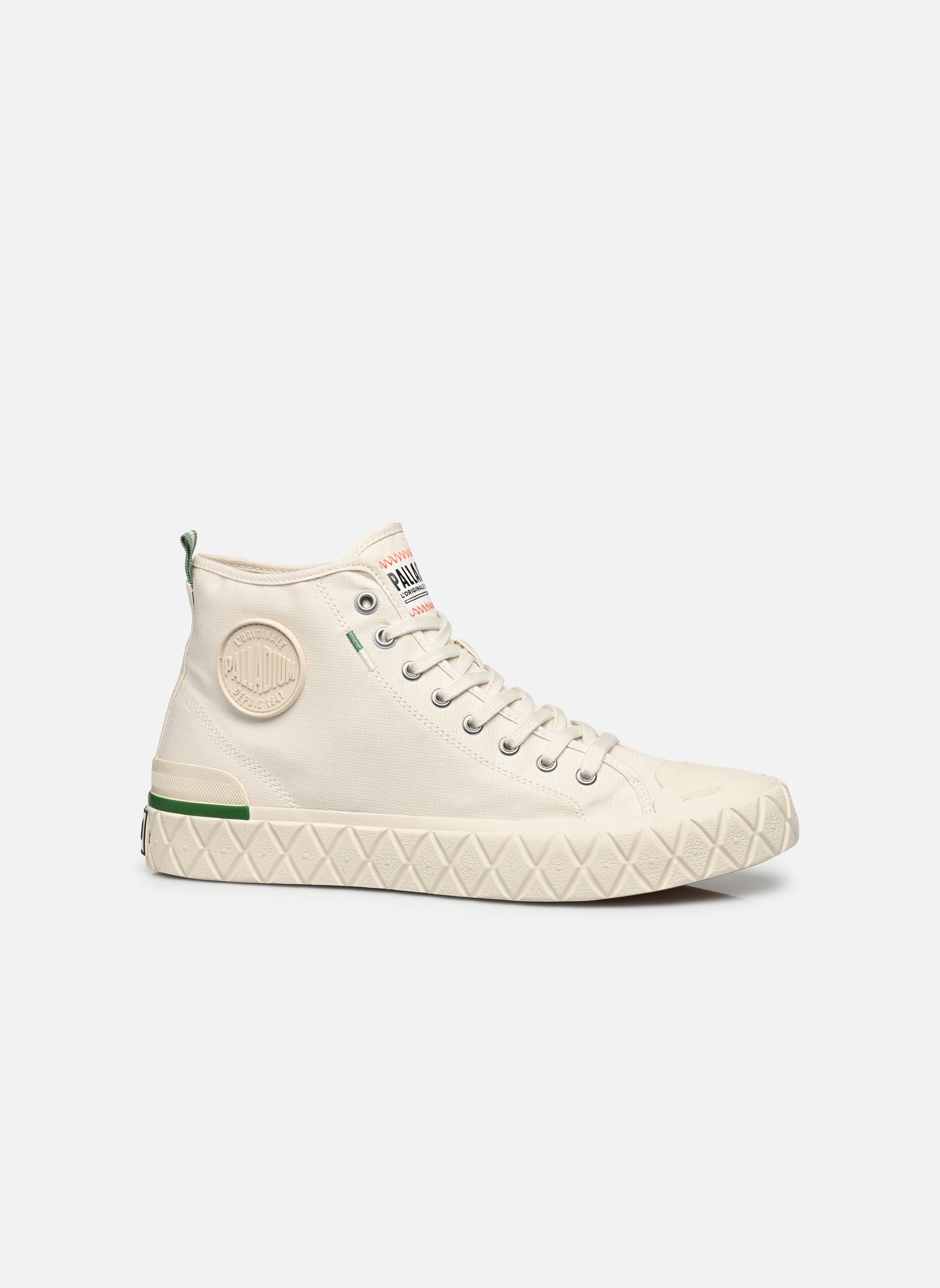 Baskets toile PALLA ACE CHUKKA ORG M homme blanc Palladium Baskets toile PALLA ACE CHUKKA ORG M homme blanc CREAM WHITE