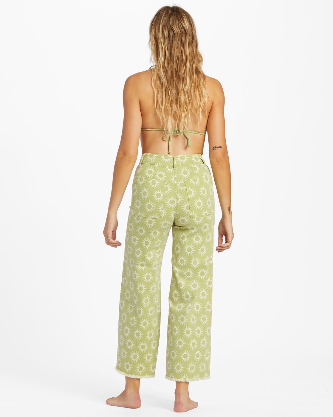 Wijde broeken Free Fall Print dames groen Billabong Wijde broeken Free Fall Print dames groen GREEN EYES