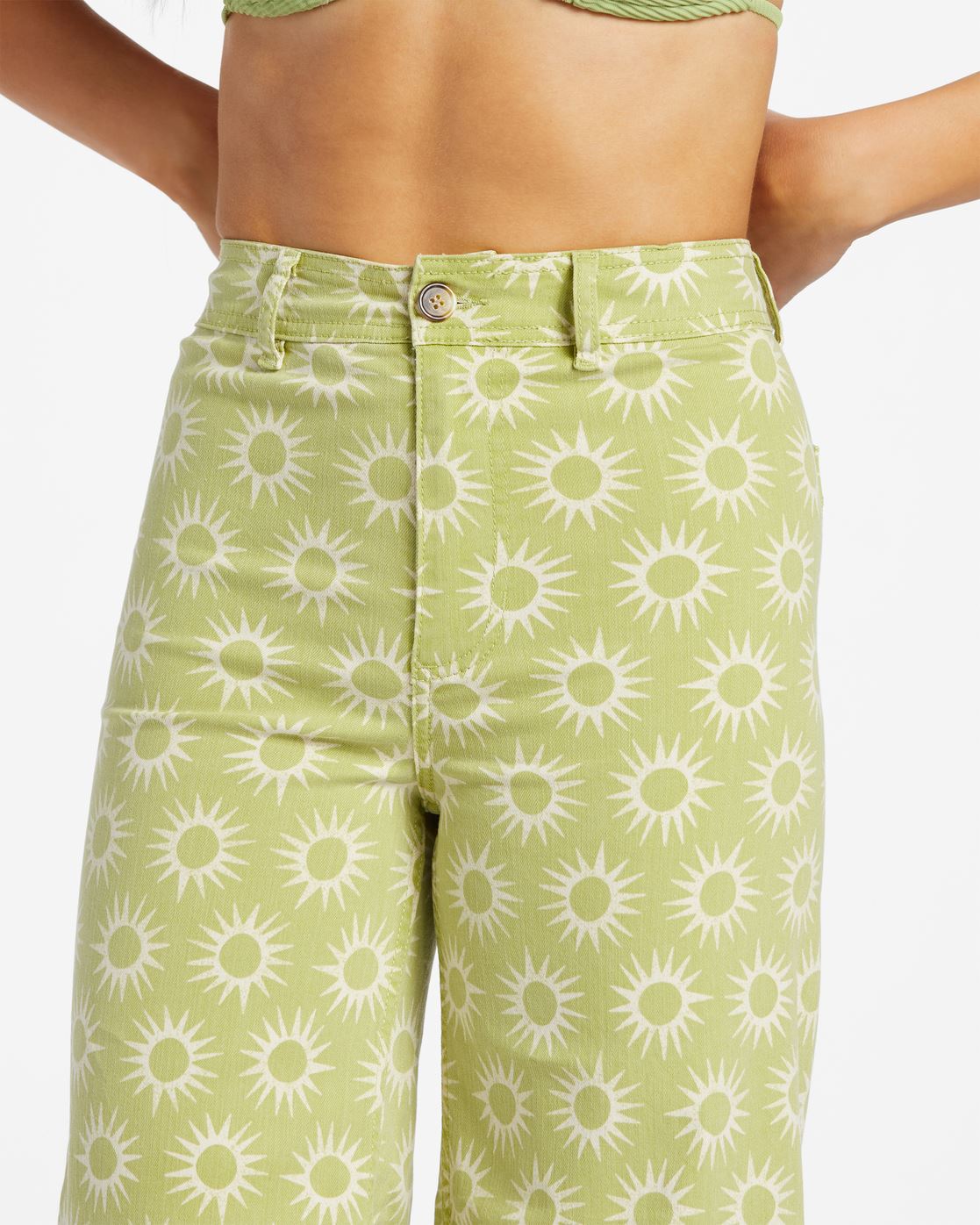 Wijde broeken Free Fall Print dames groen Billabong Wijde broeken Free Fall Print dames groen GREEN EYES