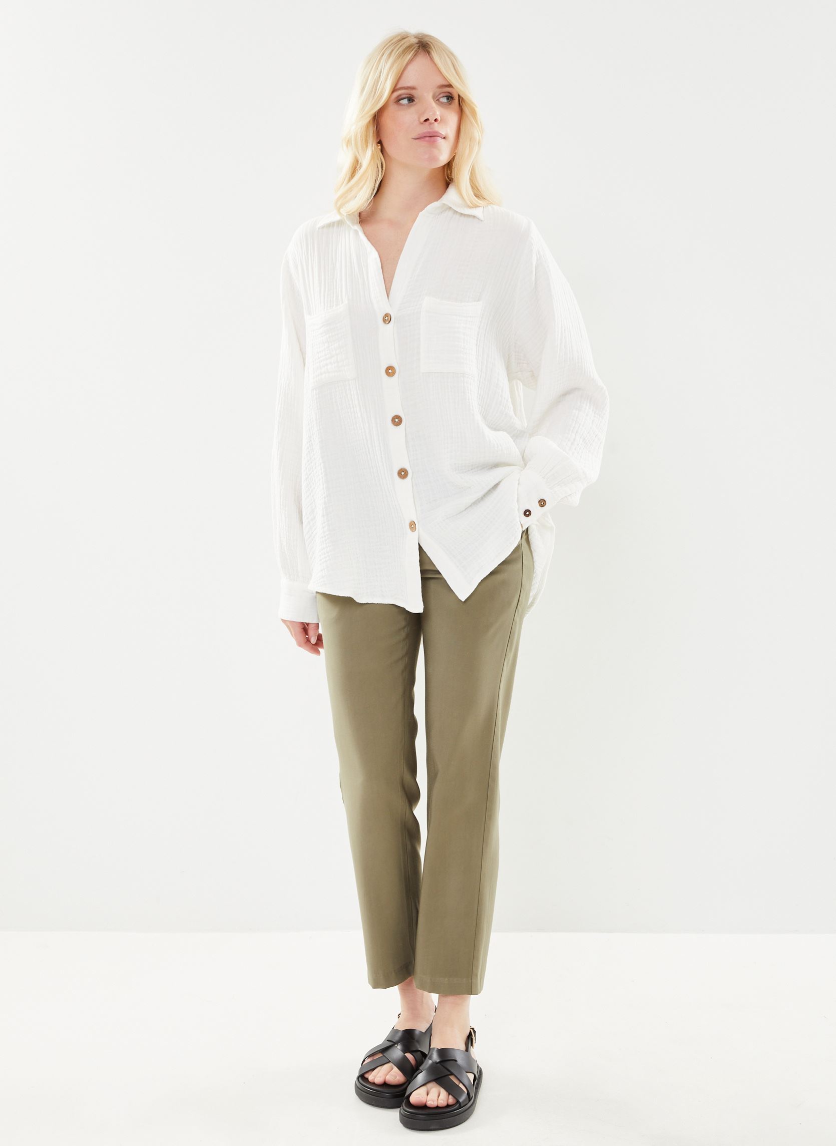 Hemden Swell Blouse dames wit Billabong Hemden Swell Blouse dames wit SALT CRYSTAL