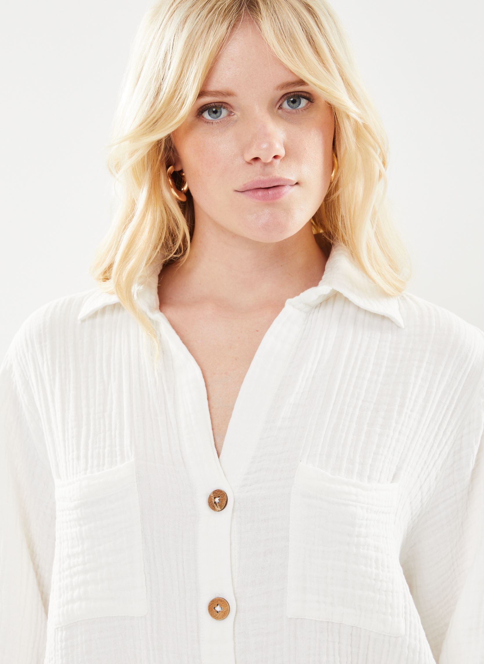 Hemden Swell Blouse dames wit Billabong Hemden Swell Blouse dames wit SALT CRYSTAL
