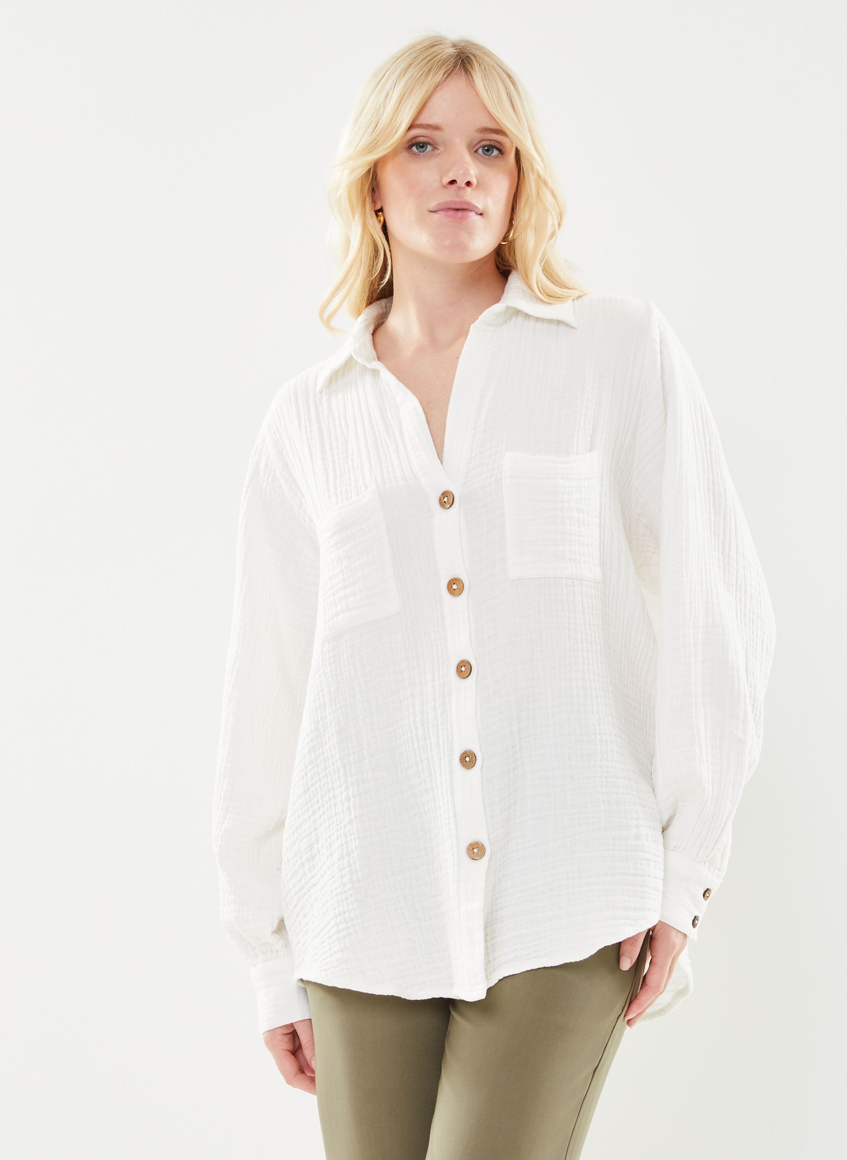 Hemden Swell Blouse dames wit Billabong Hemden Swell Blouse dames wit SALT CRYSTAL