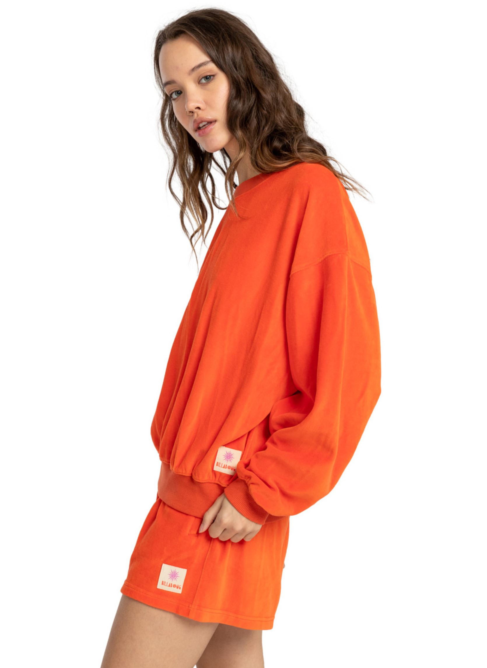 Felpe Beach Picnic donna arancione Billabong Felpe Beach Picnic donna arancione CORAL CRAZE