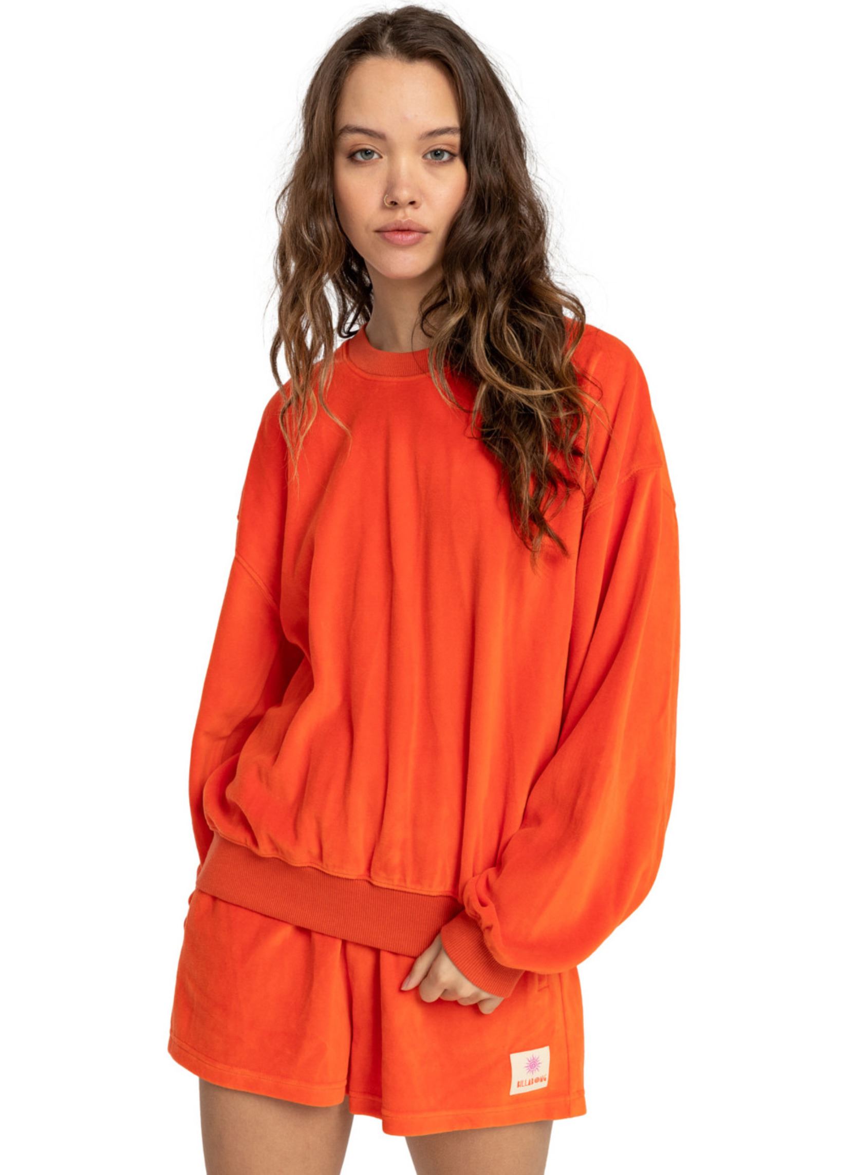 Felpe Beach Picnic donna arancione Billabong Felpe Beach Picnic donna arancione CORAL CRAZE
