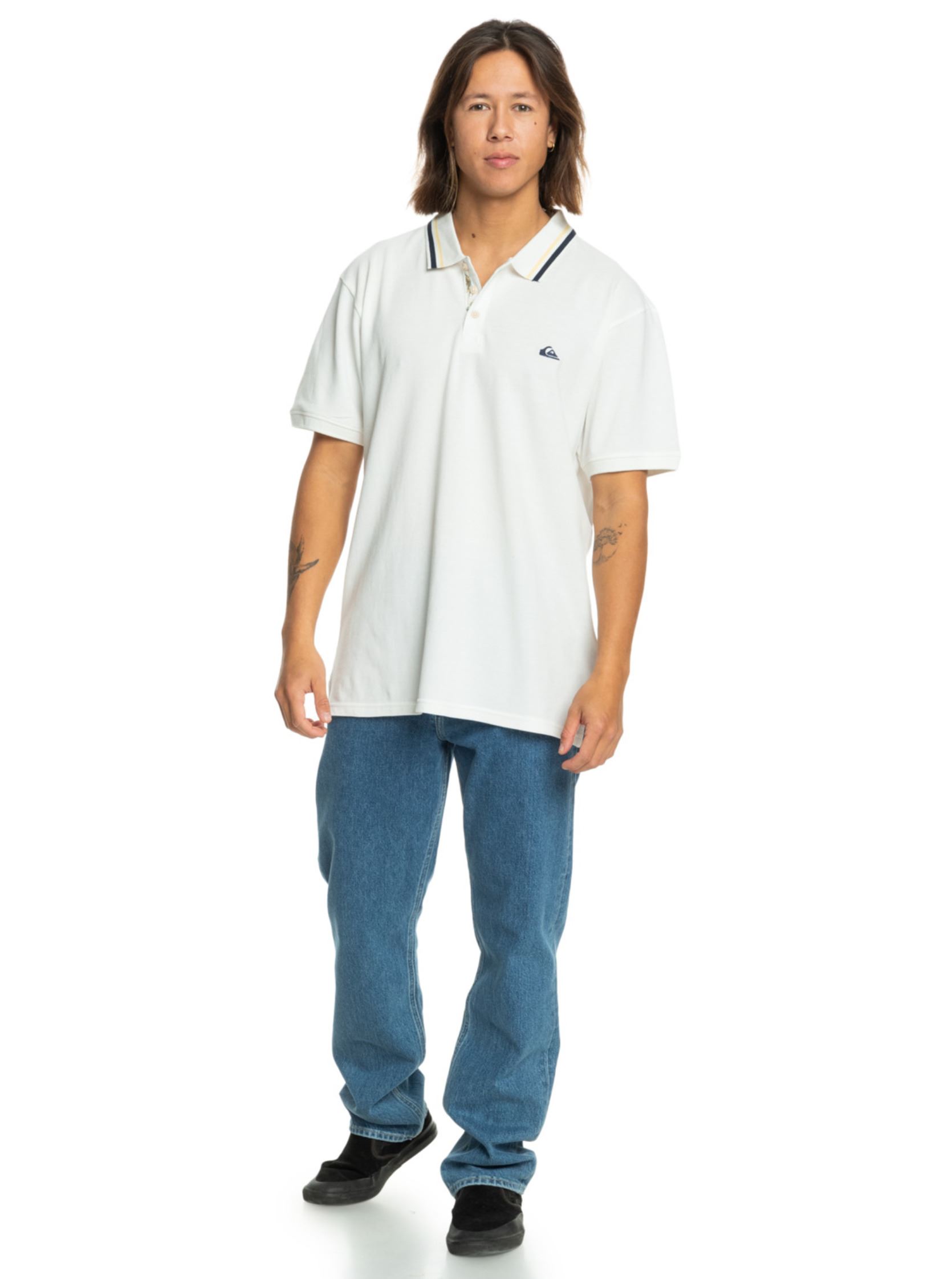 Polos Loia Polo homme blanc Quiksilver Polos Loia Polo homme blanc SNOW WHITE