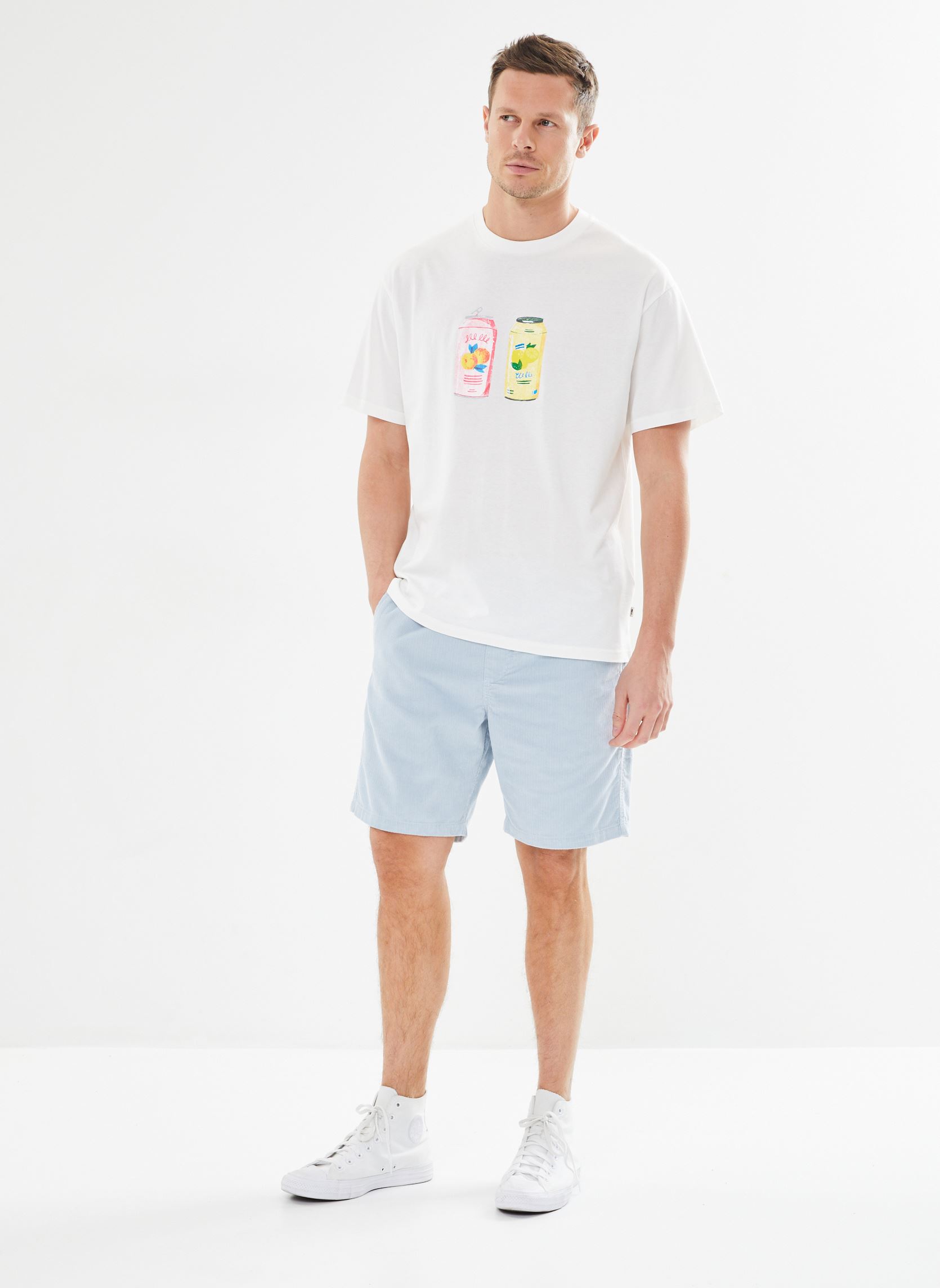 Shorts Taxer Cord heren blauw Quiksilver Shorts Taxer Cord heren blauw BLUE FOG