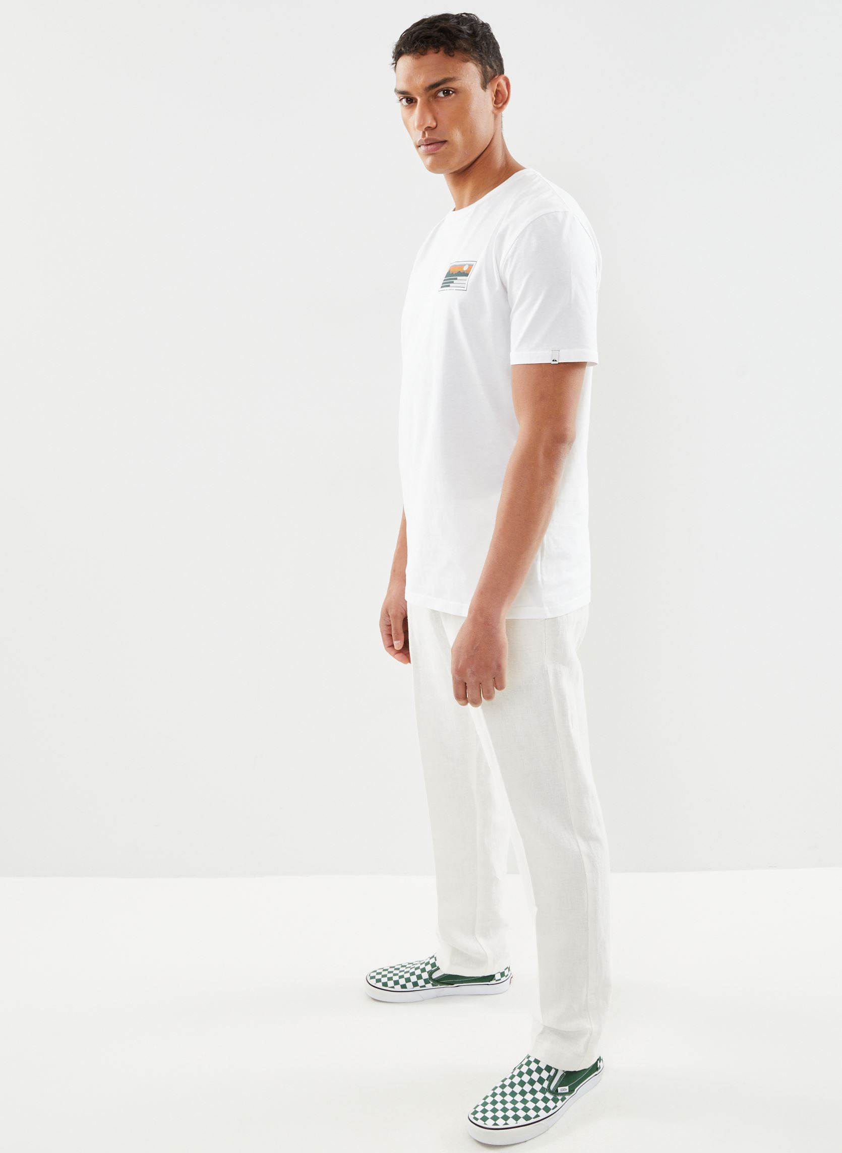 Tee-shirts Land And Sea Ss homme blanc Quiksilver Tee-shirts Land And Sea Ss homme blanc WHITE
