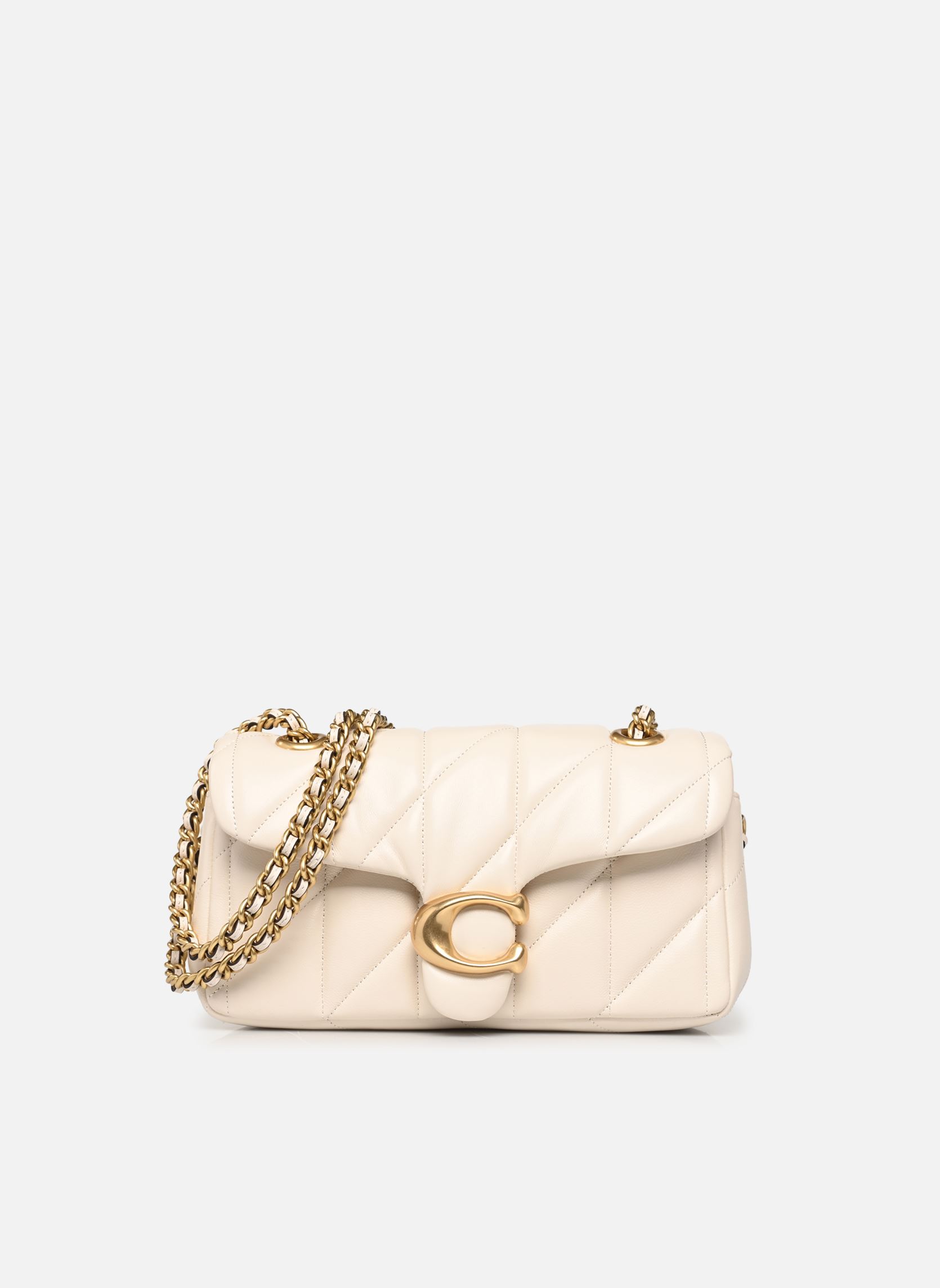Sacs bandoulière Tabby Shoulder Bag 20 with chain femme beige Coach Sacs bandoulière Tabby Shoulder Bag 20 with chain femme beige B4/CHALK