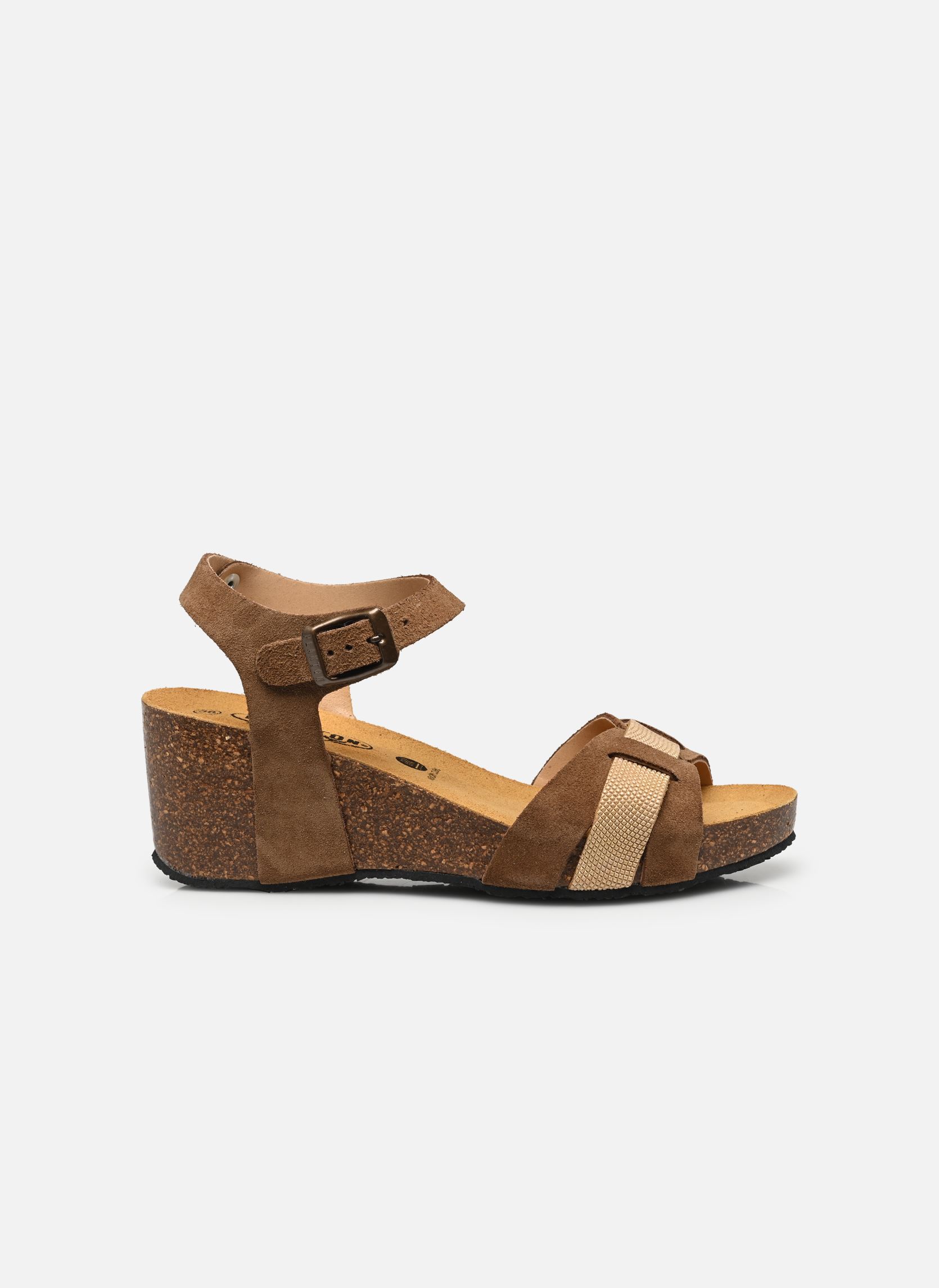 Sandali con zeppa e plateau Brave donna marrone Plakton Sandali con zeppa e plateau Brave donna marrone AFELPADO HONDURAS VISON ORO