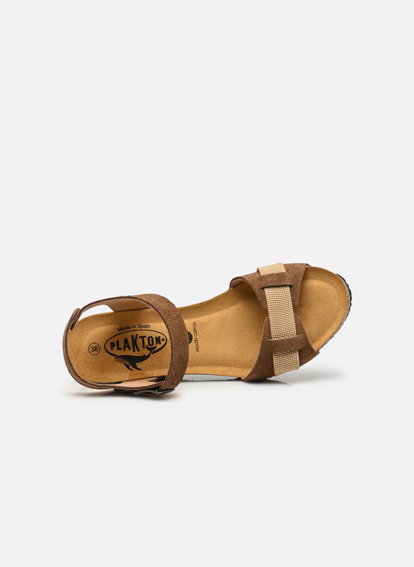 Sandali con zeppa e plateau Brave donna marrone Plakton Sandali con zeppa e plateau Brave donna marrone AFELPADO HONDURAS VISON ORO