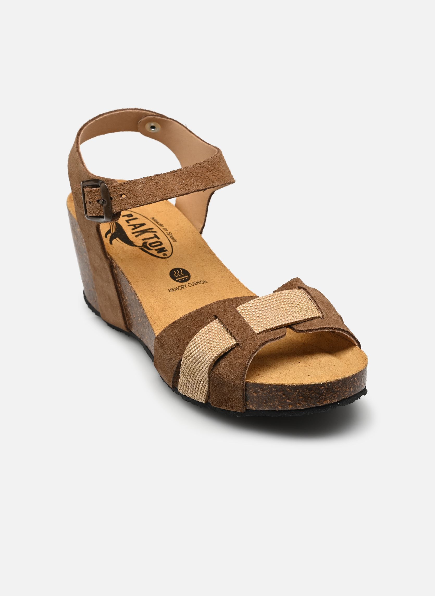 Sandali con zeppa e plateau Brave donna marrone Plakton Sandali con zeppa e plateau Brave donna marrone AFELPADO HONDURAS VISON ORO