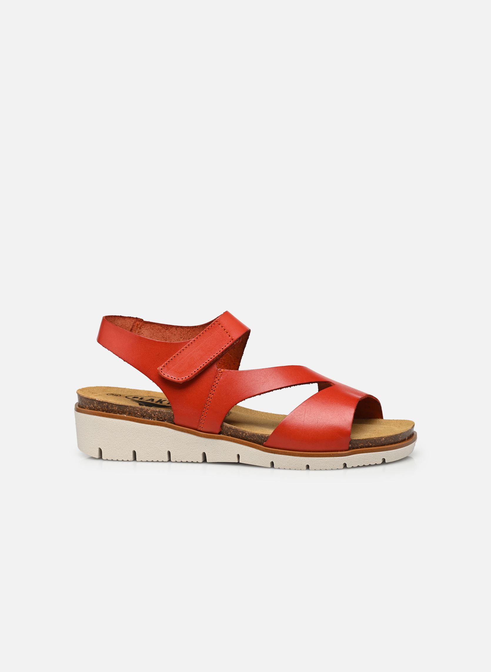 Sandalen met sleehak en plateau Dina dames bruin Plakton Sandalen met sleehak en plateau Dina dames bruin VAQUETILLA BUTANO ROBLE