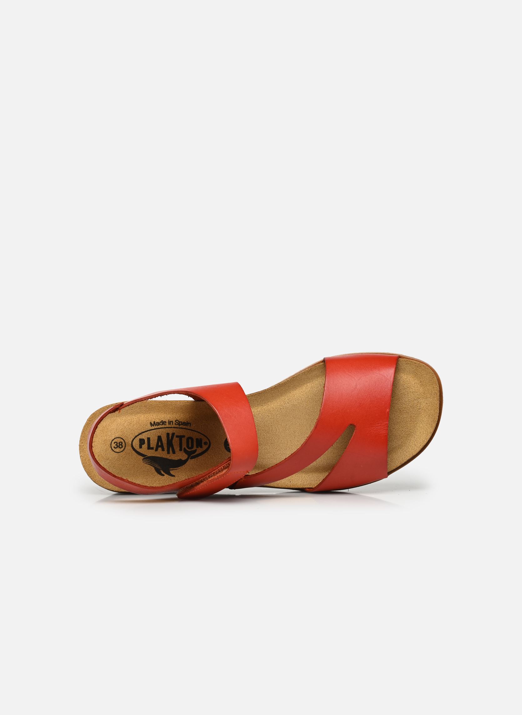 Sandalen met sleehak en plateau Dina dames bruin Plakton Sandalen met sleehak en plateau Dina dames bruin VAQUETILLA BUTANO ROBLE