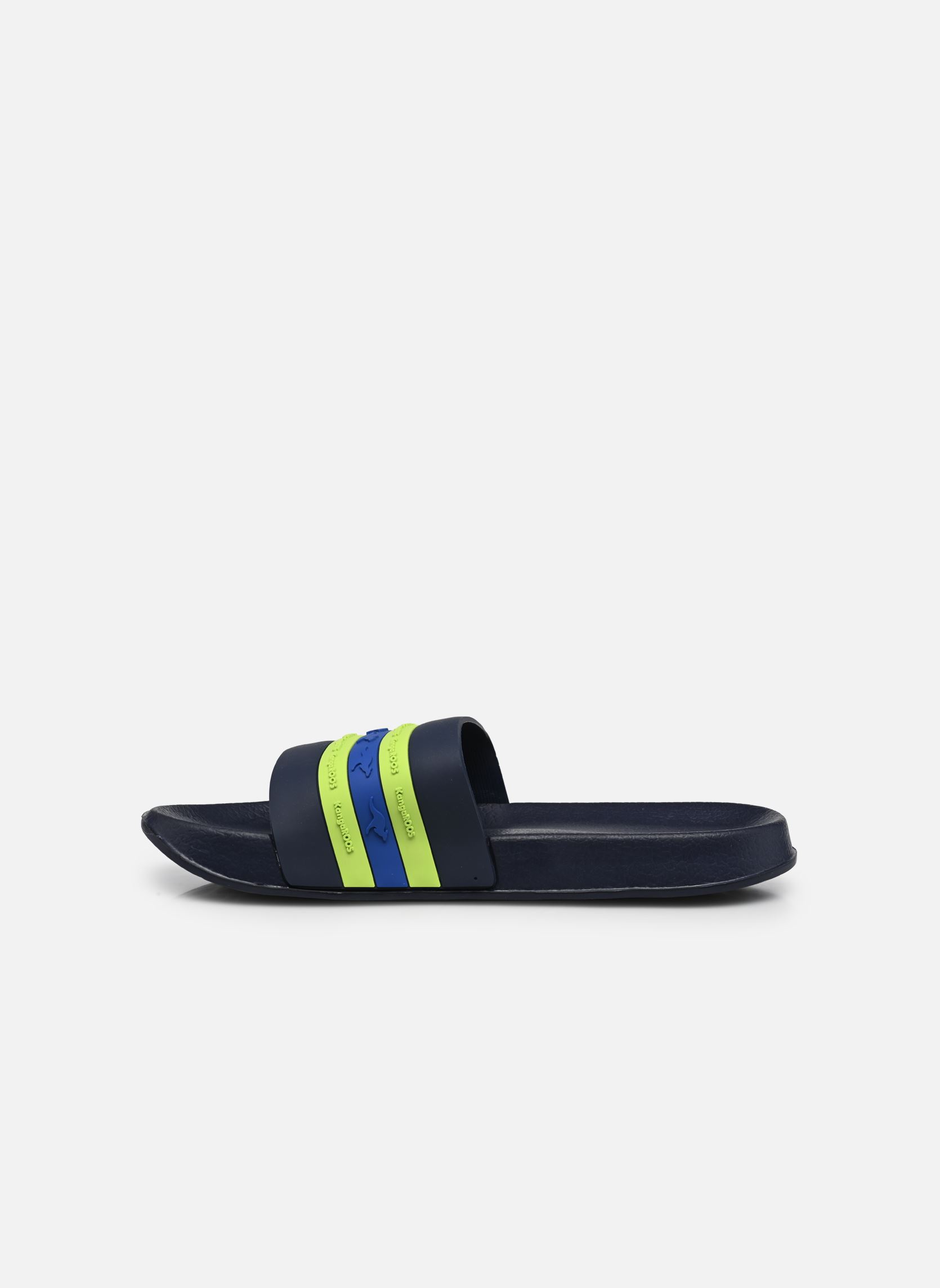 Sandales K-Slide Stripe garçon bleu Kangaroos Sandales K-Slide Stripe garçon bleu DK NAVY/LIME