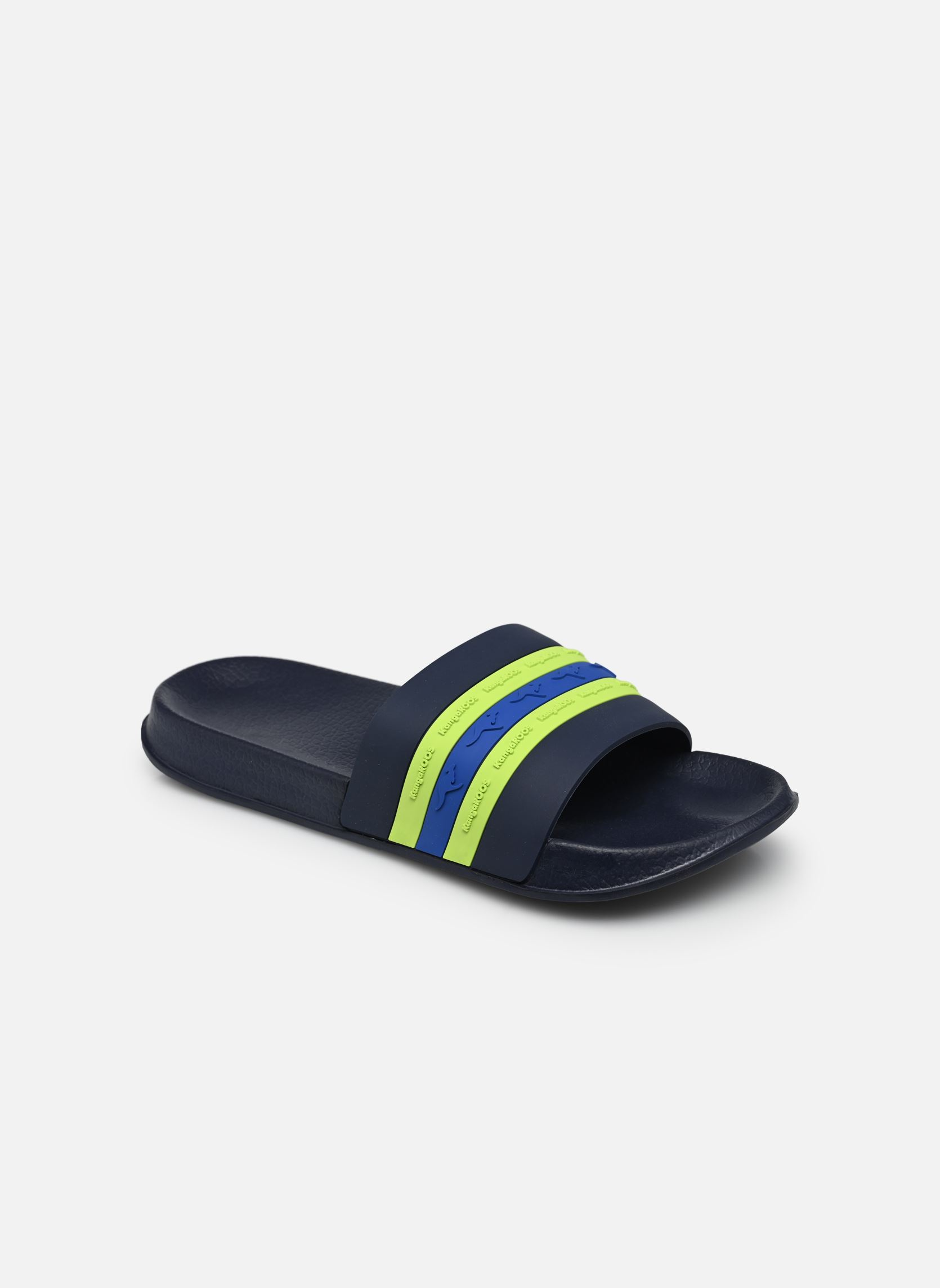 Sandales K-Slide Stripe garçon bleu Kangaroos Sandales K-Slide Stripe garçon bleu DK NAVY/LIME
