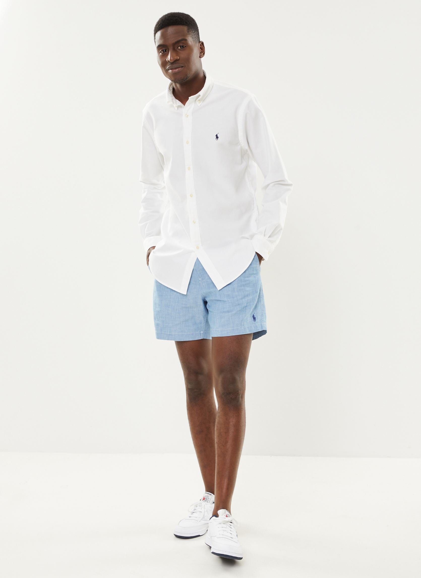 Hemden Chemise Oxford ajustée teinte en pièce herren weiß Polo Ralph Lauren Hemden Chemise Oxford ajustée teinte en pièce herren weiß WHITE