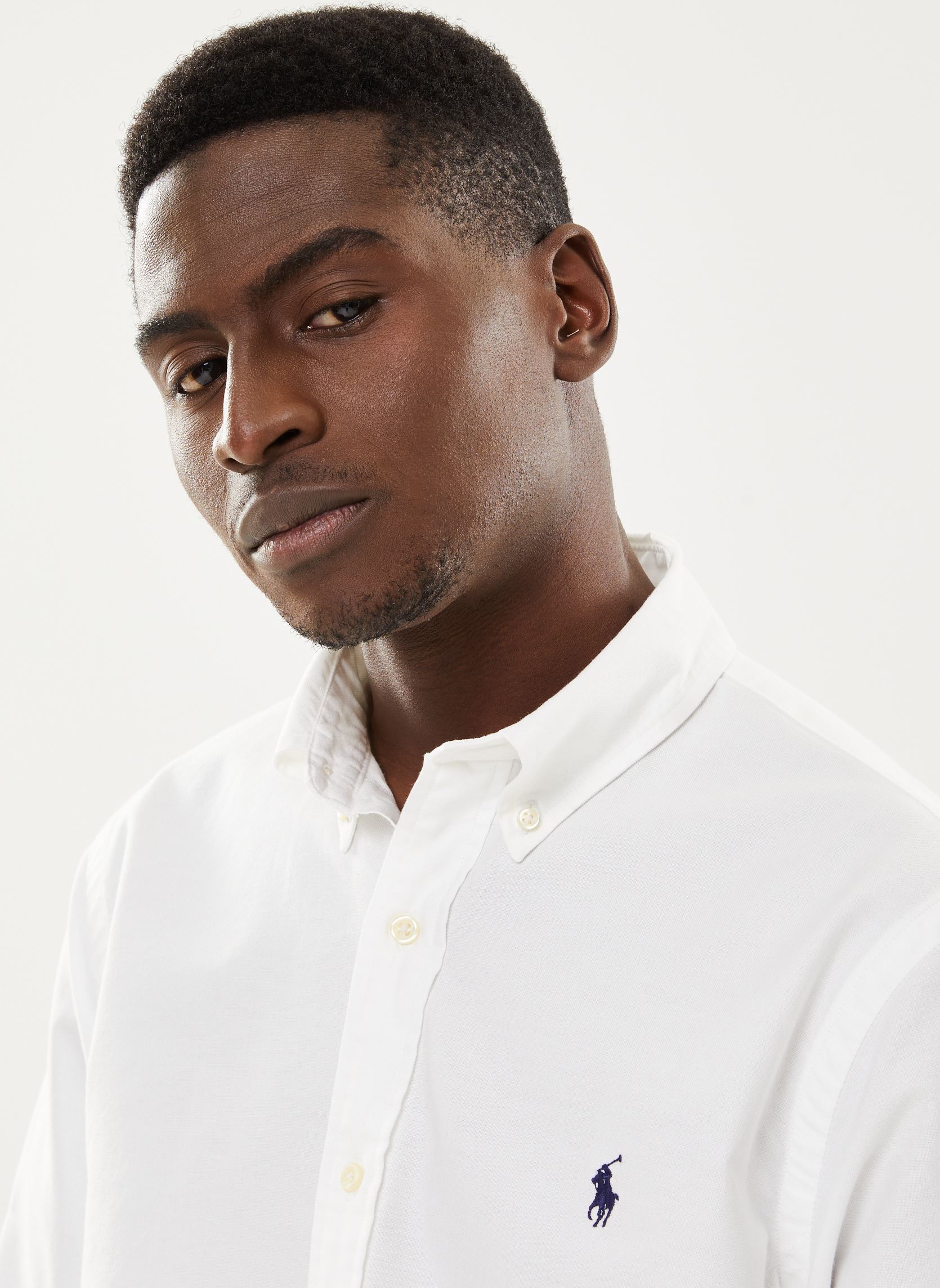 Hemden Chemise Oxford ajustée teinte en pièce herren weiß Polo Ralph Lauren Hemden Chemise Oxford ajustée teinte en pièce herren weiß WHITE