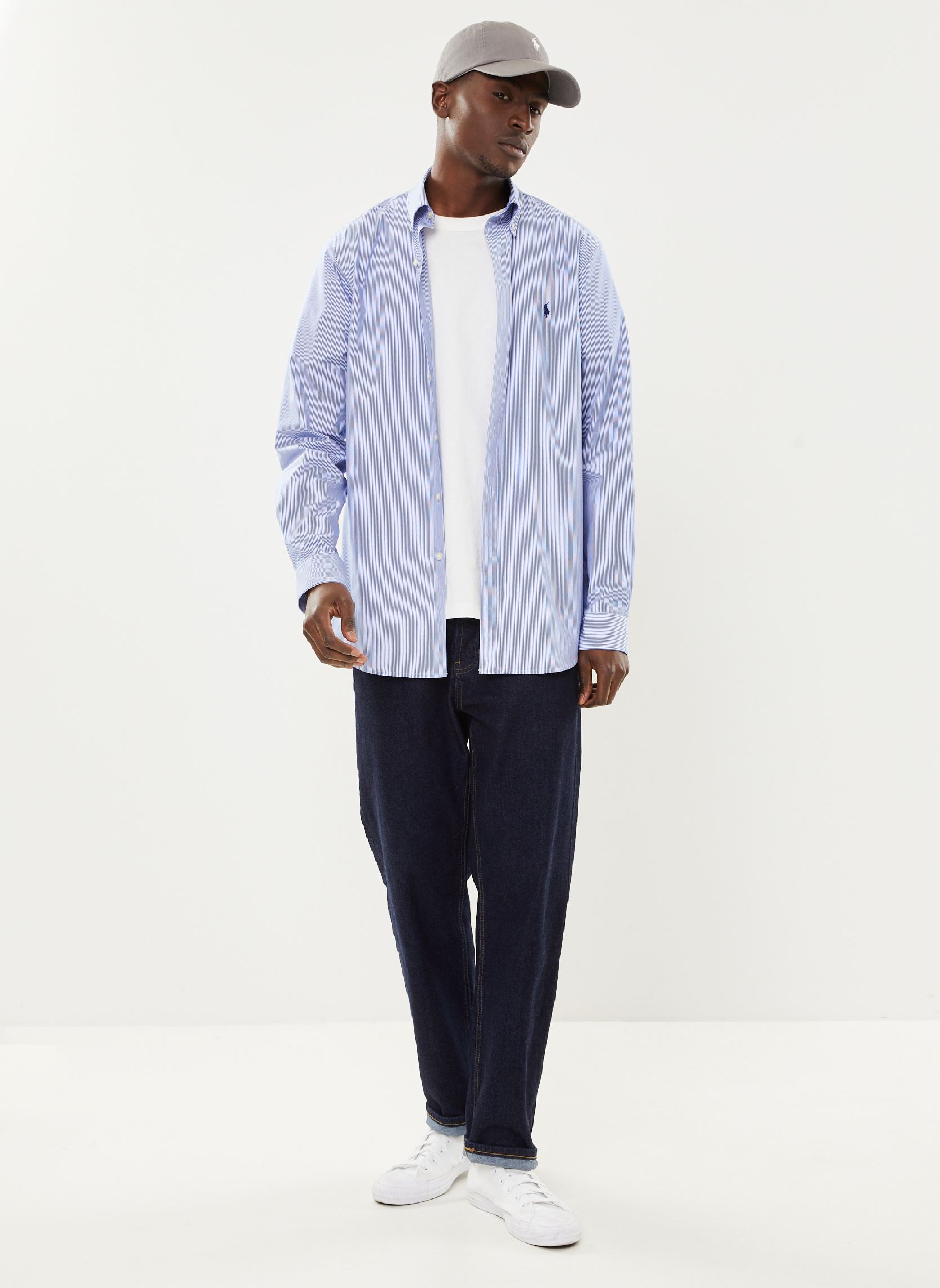 Hemden Chemise ajustée en popeline stretch 7109 heren blauw Polo Ralph Lauren Hemden Chemise ajustée en popeline stretch 7109 heren blauw 2866 BLUEWHITE HAIRLINE STRIP