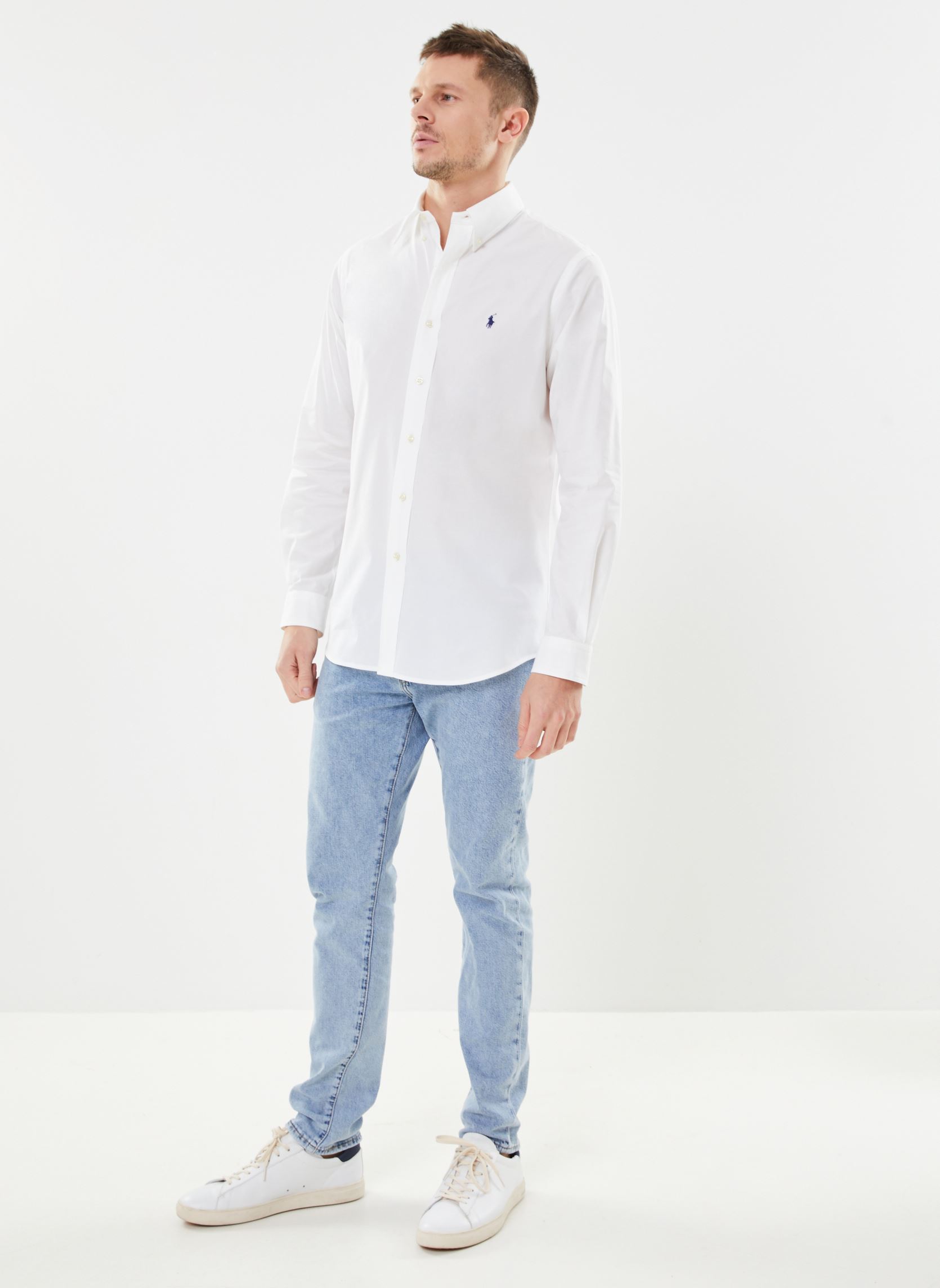 Hemden Chemise ajustée en popeline stretch 7109 herren weiß Polo Ralph Lauren Hemden Chemise ajustée en popeline stretch 7109 herren weiß WHITE