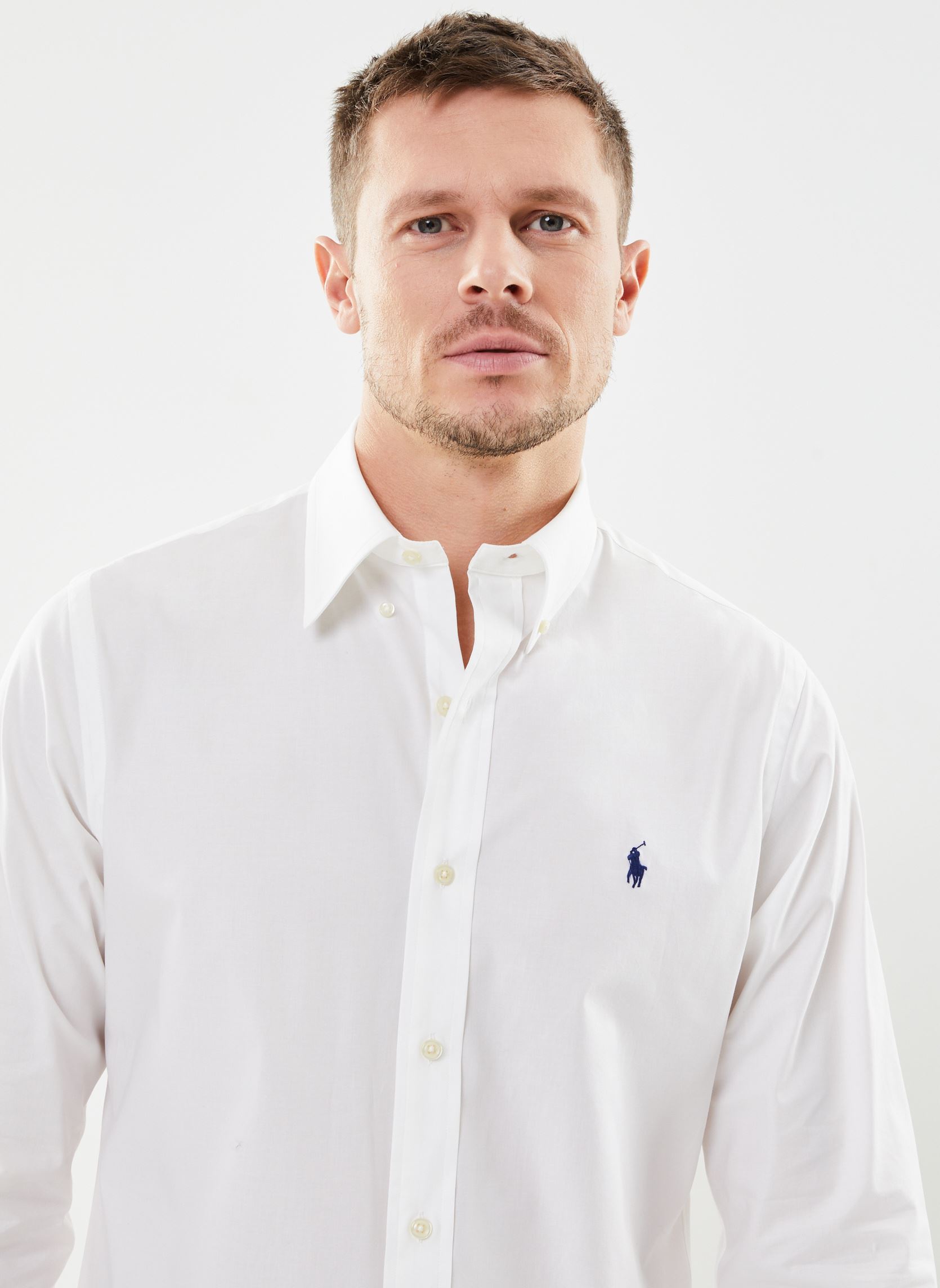 Hemden Chemise ajustée en popeline stretch 7109 herren weiß Polo Ralph Lauren Hemden Chemise ajustée en popeline stretch 7109 herren weiß WHITE