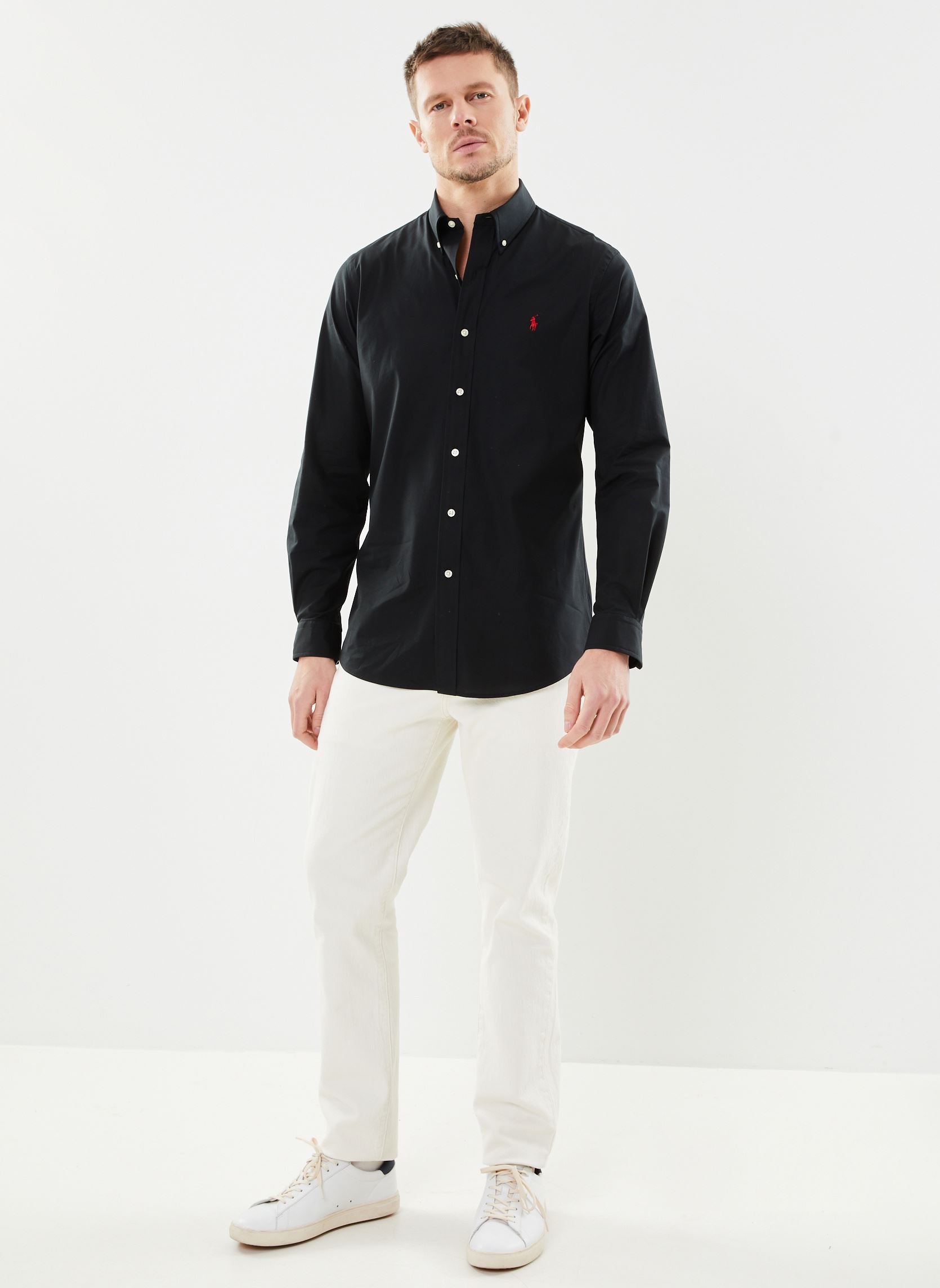 Chemises Chemise ajustée en popeline stretch 7109 homme noir Polo Ralph Lauren Chemises Chemise ajustée en popeline stretch 7109 homme noir POLO BLACK
