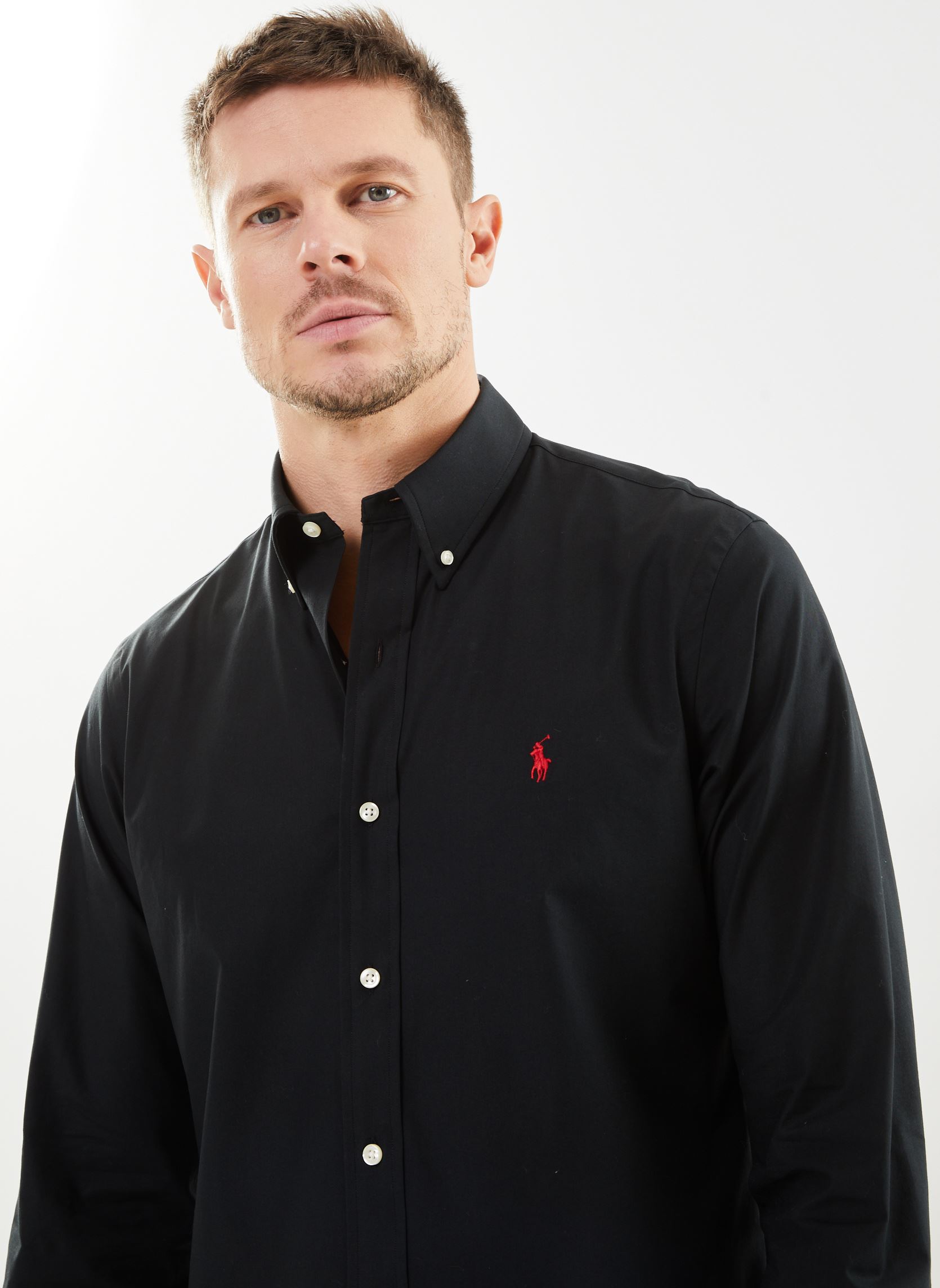 Chemises Chemise ajustée en popeline stretch 7109 homme noir Polo Ralph Lauren Chemises Chemise ajustée en popeline stretch 7109 homme noir POLO BLACK