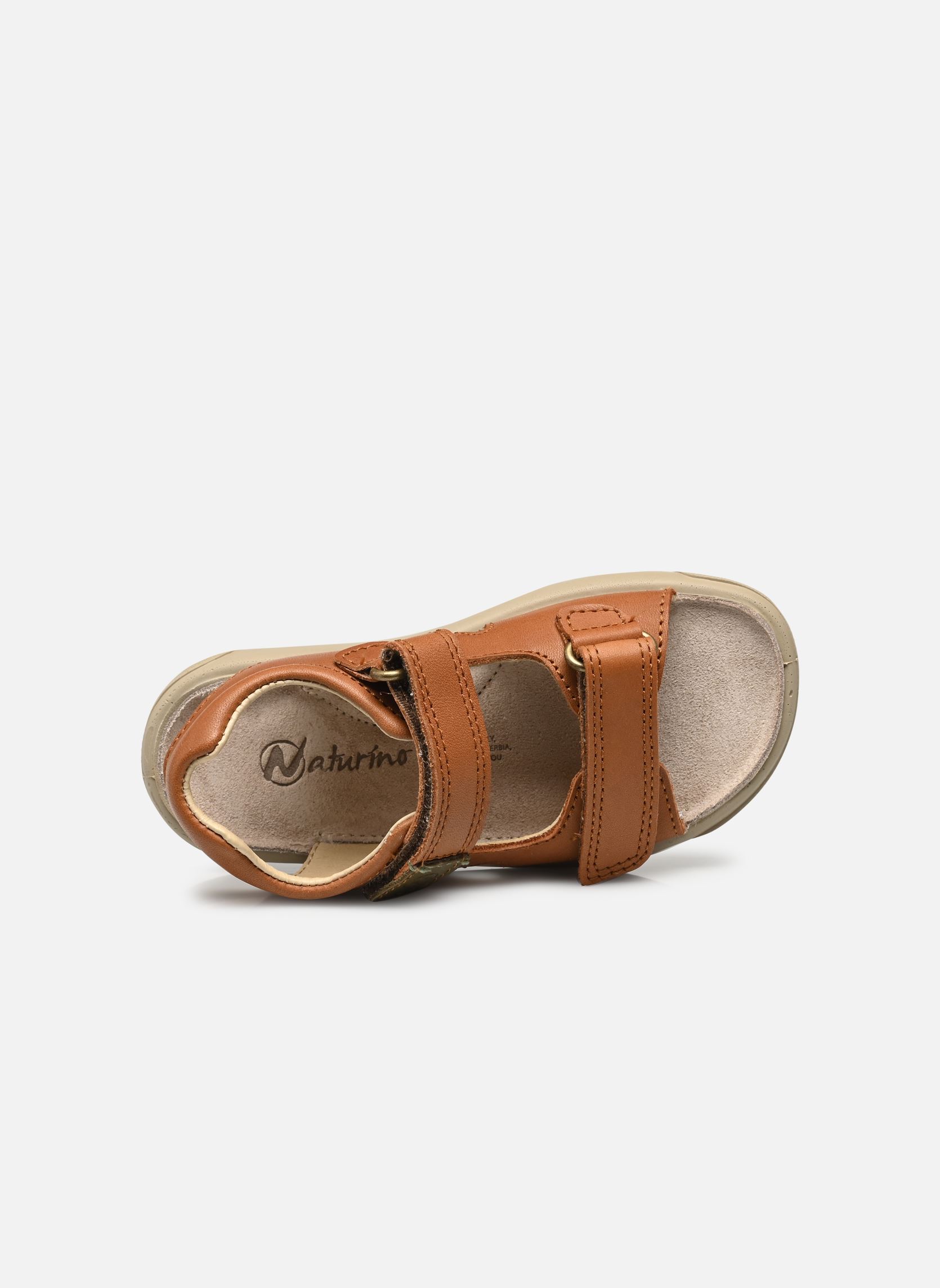 Sandales July marron Naturino Sandales July marron NAPPA SPAZZ SOLE ECRU COGNAC