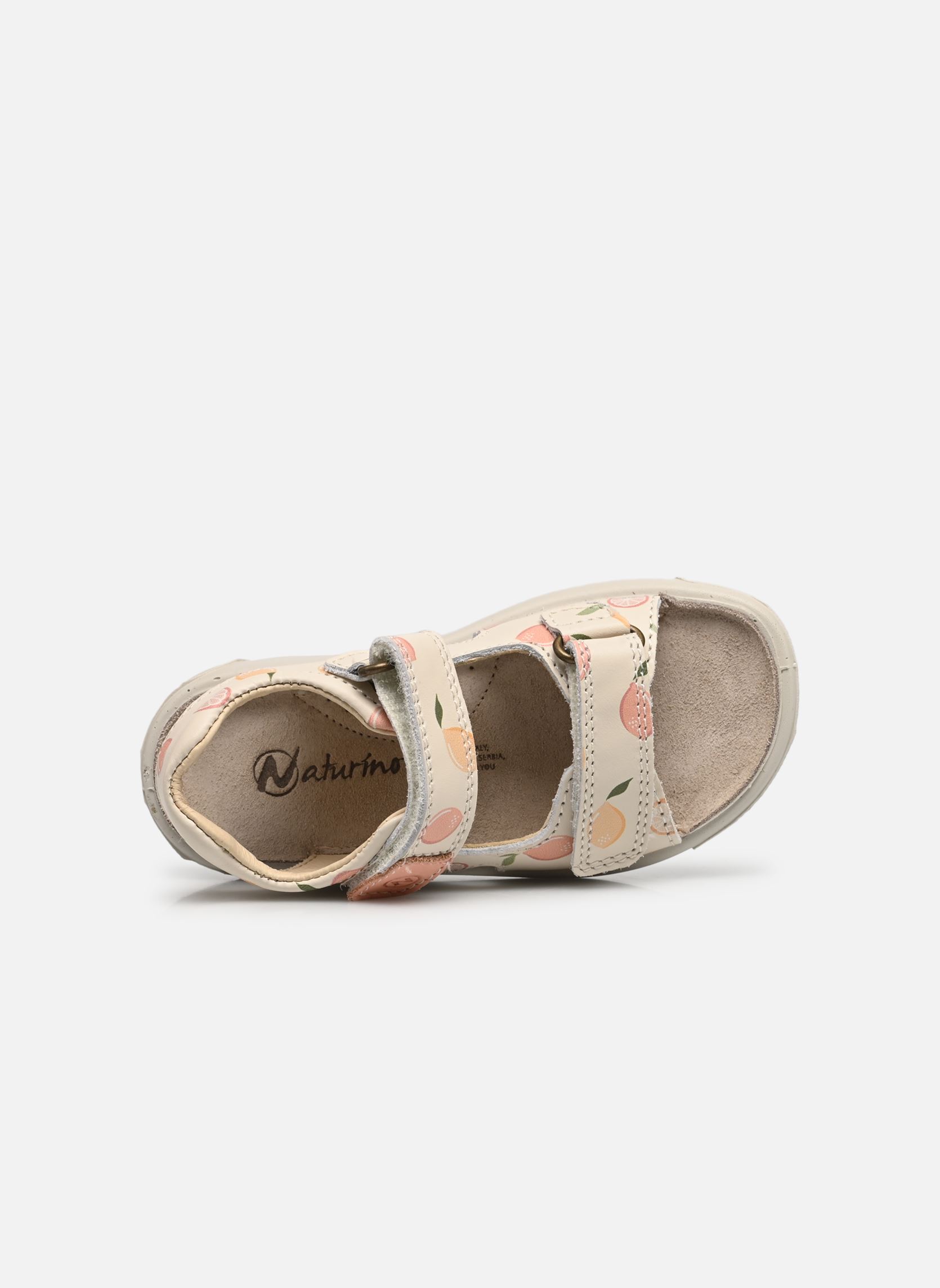 Sandales July fille blanc Naturino Sandales July fille blanc CALF PR LEMONSODA MILK
