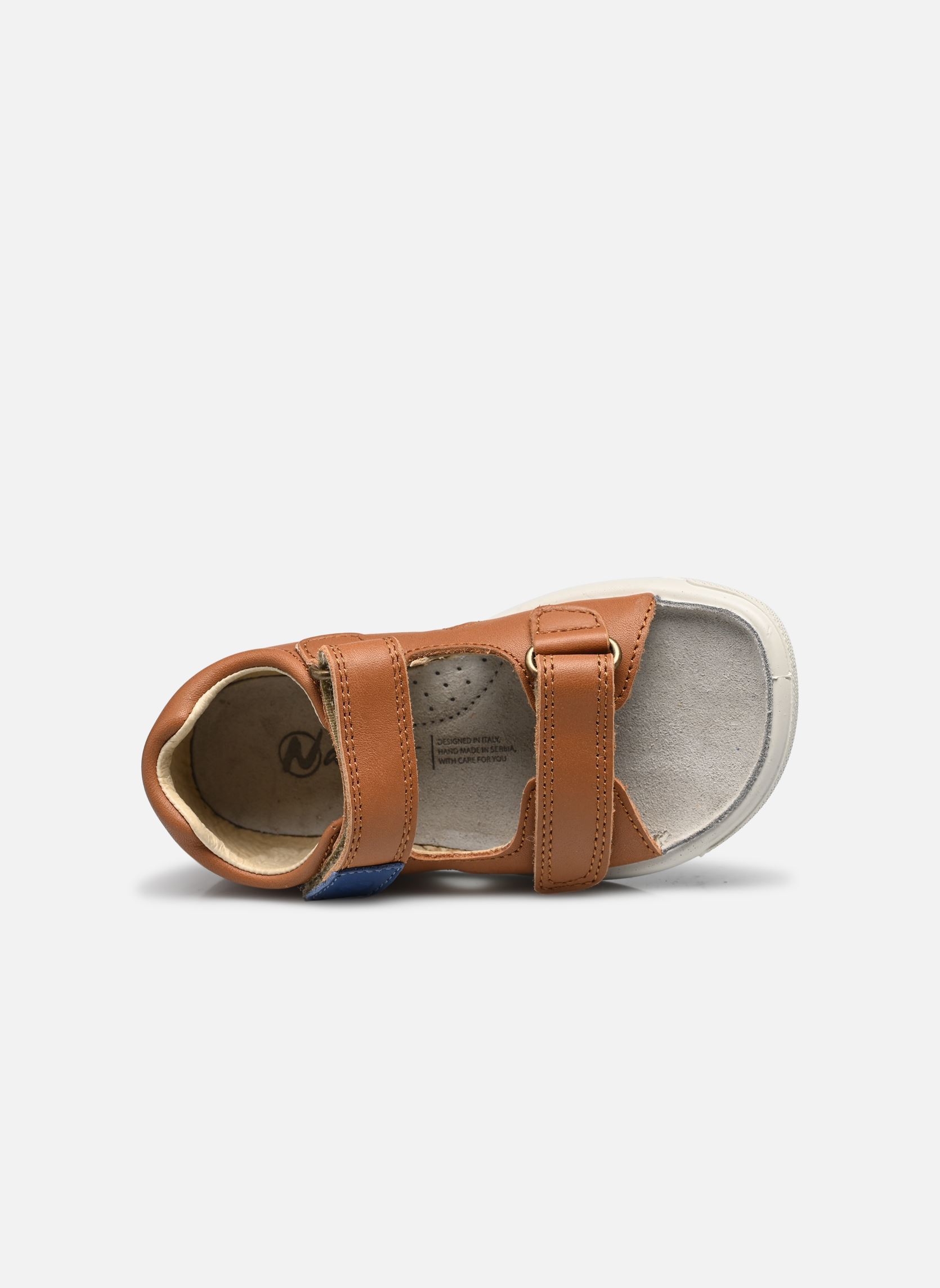 Sandales July garçon marron Naturino Sandales July garçon marron NAPPA SPAZZ SOLE BONE COGNAC