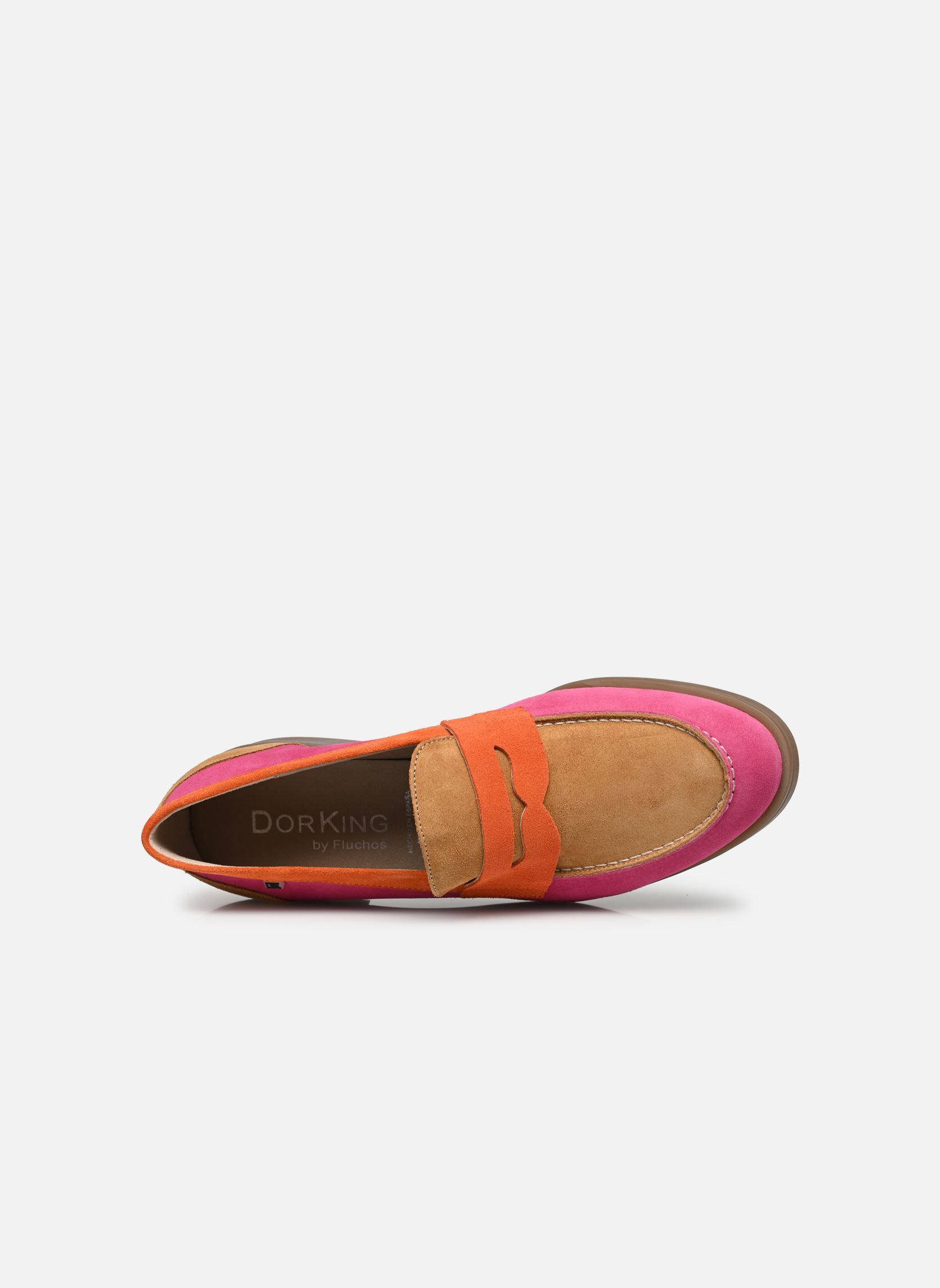 Mocassins HARVARD D9245 dames meerkleurig Dorking Mocassins HARVARD D9245 dames meerkleurig CALF+CALF+CALF FUCSIA + CAMEL