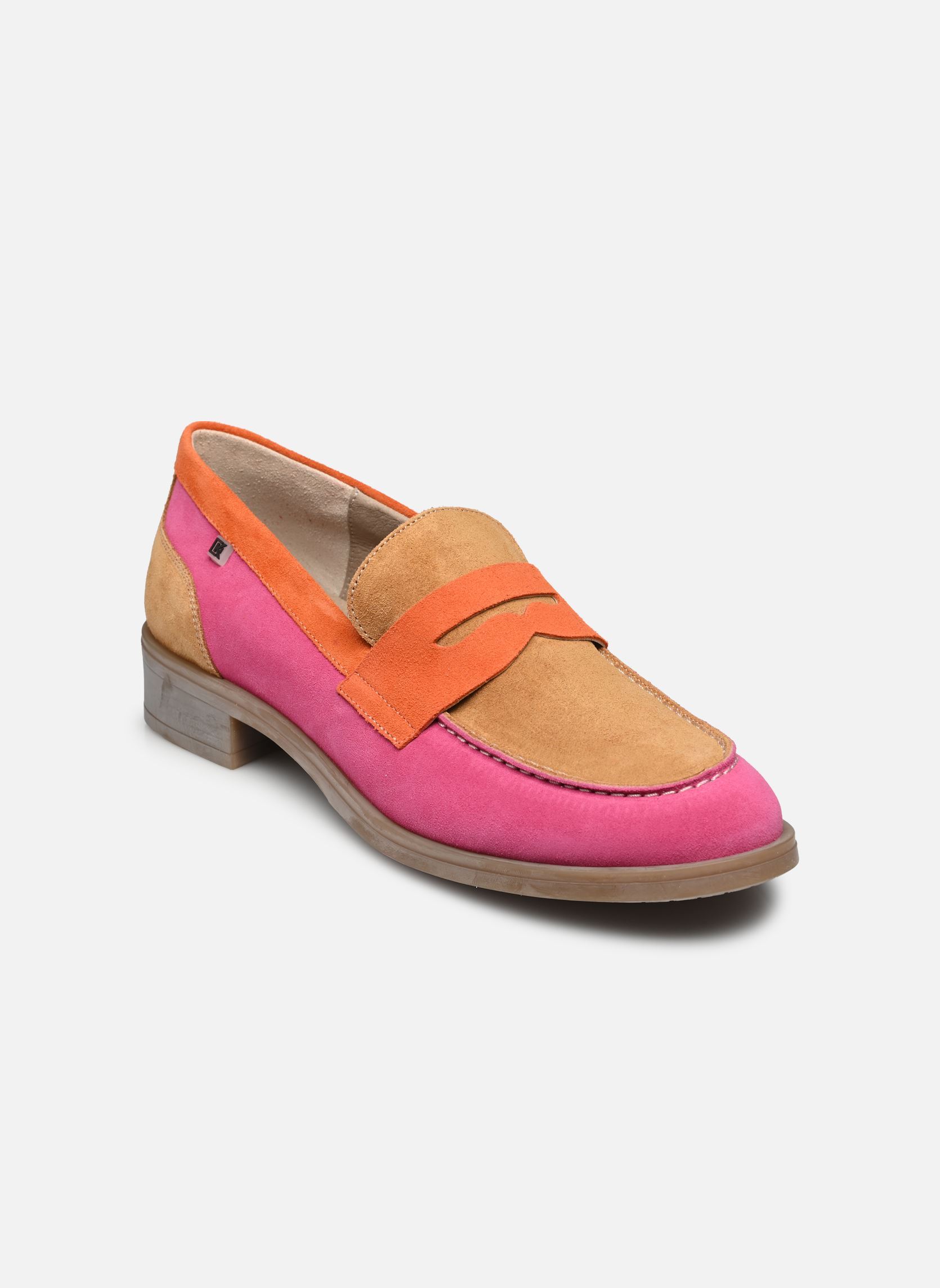 Mocassins HARVARD D9245 dames meerkleurig Dorking Mocassins HARVARD D9245 dames meerkleurig CALF+CALF+CALF FUCSIA + CAMEL