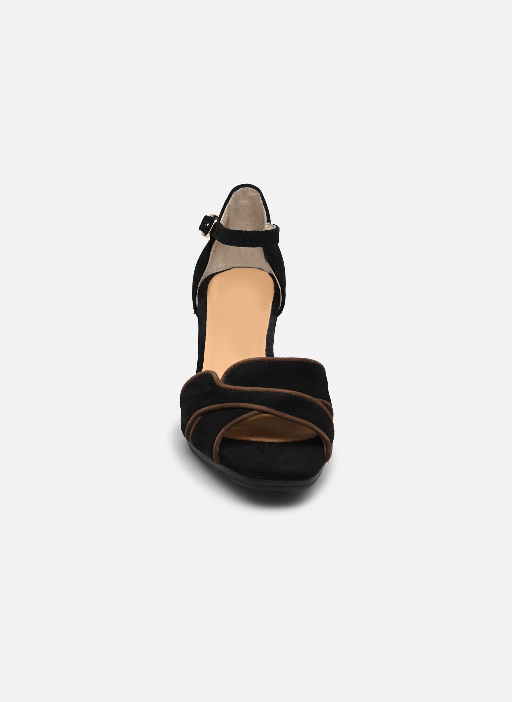 Sandalias YUDI D9293 mujer negro Dorking Sandalias YUDI D9293 mujer negro CALF+CALF NEGRO + FANGO