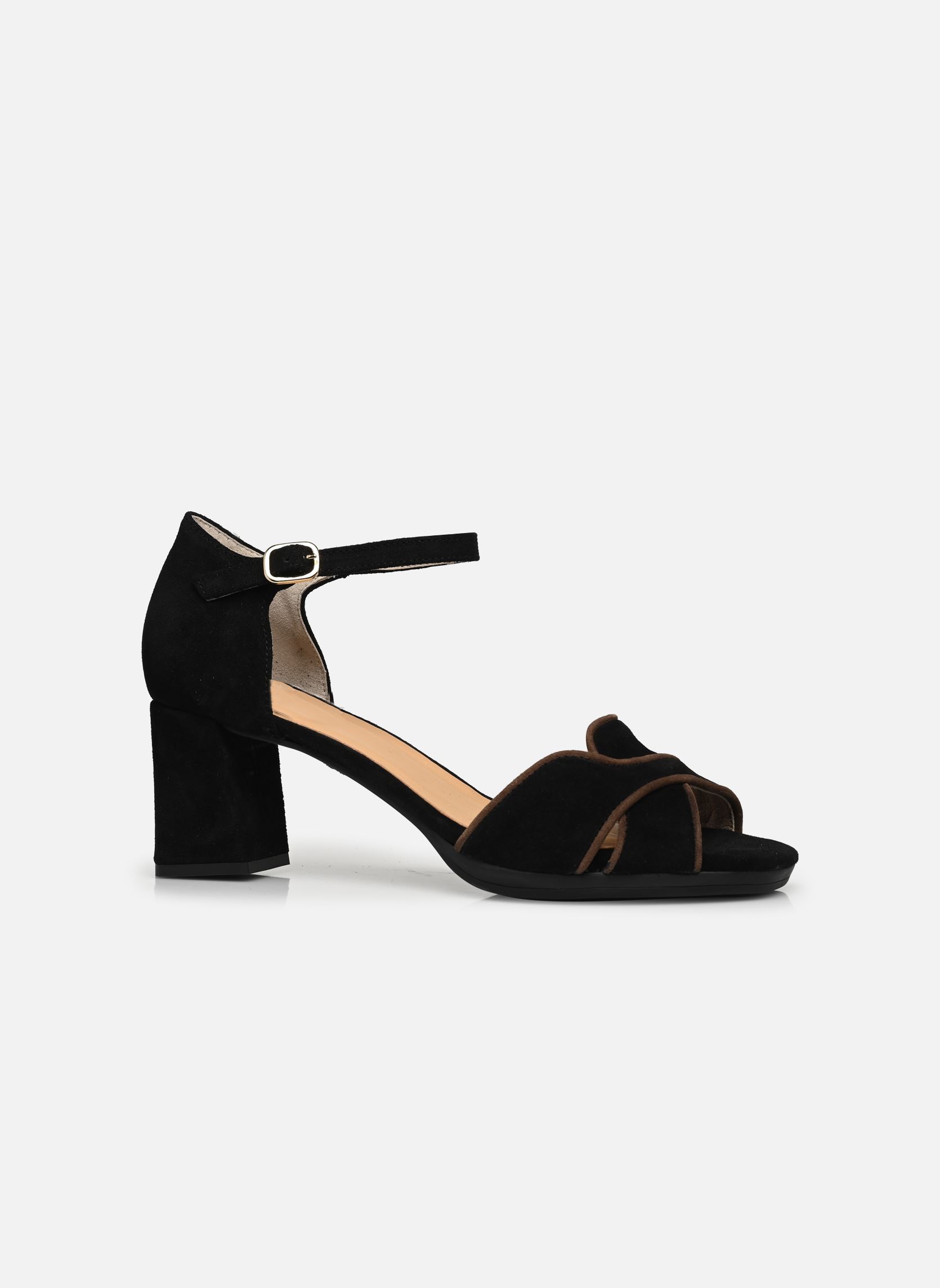 Sandalias YUDI D9293 mujer negro Dorking Sandalias YUDI D9293 mujer negro CALF+CALF NEGRO + FANGO