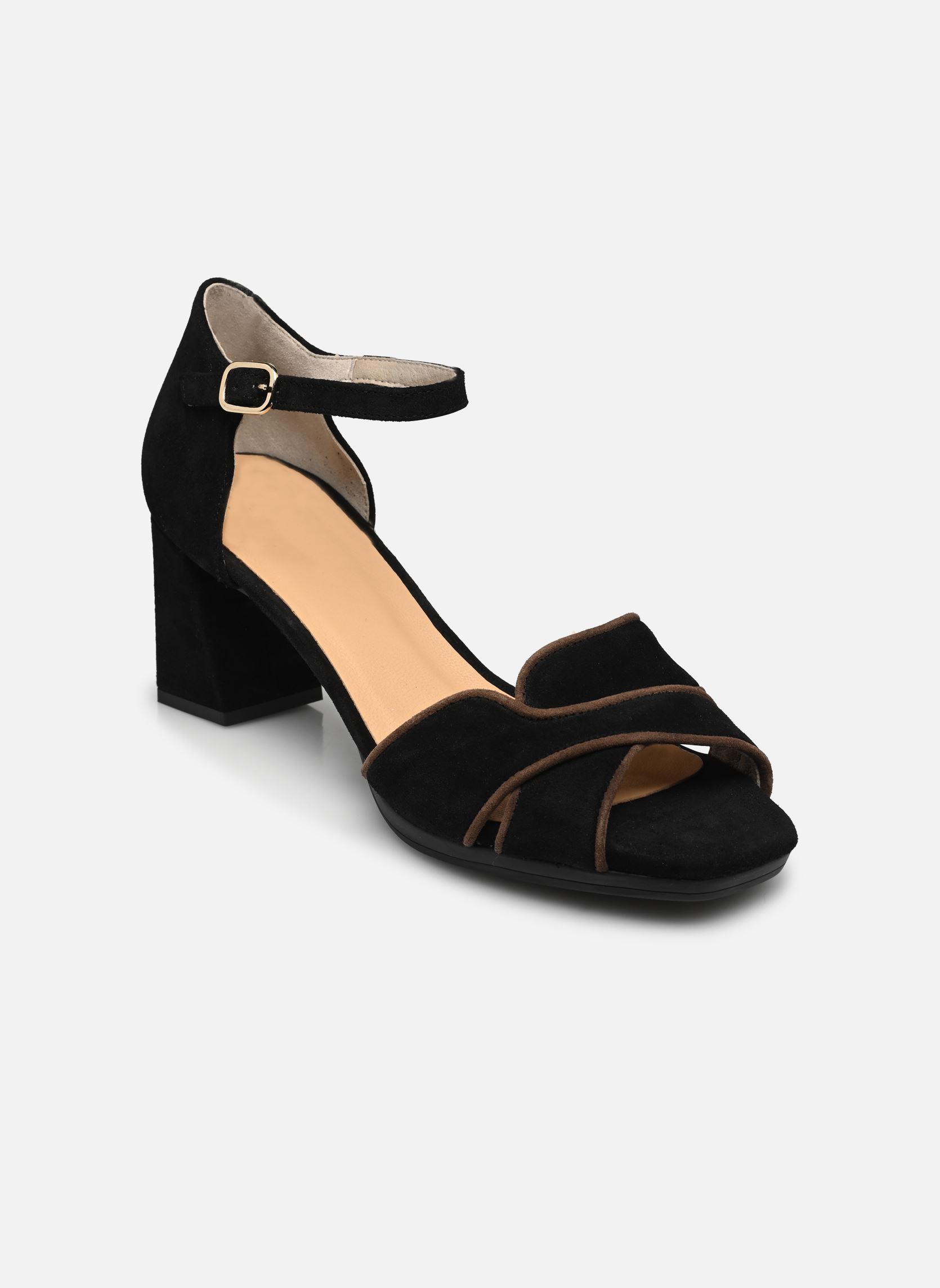 Sandalias YUDI D9293 mujer negro Dorking Sandalias YUDI D9293 mujer negro CALF+CALF NEGRO + FANGO