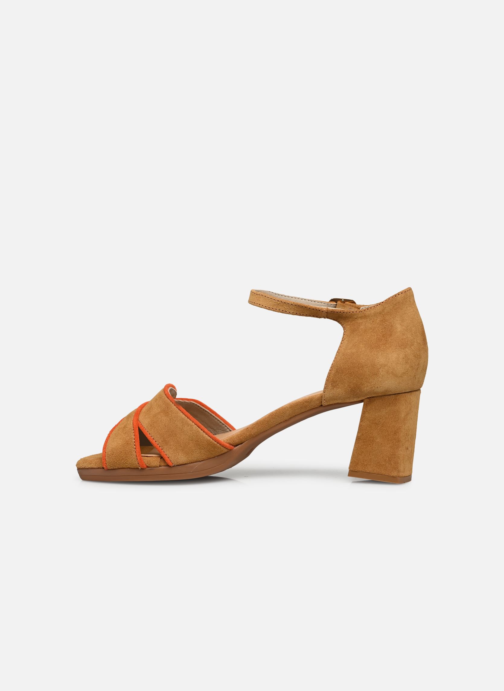 Sandalen YUDI D9293 damen braun Dorking Sandalen YUDI D9293 damen braun CALF+CALF CAMEL + ORANGE