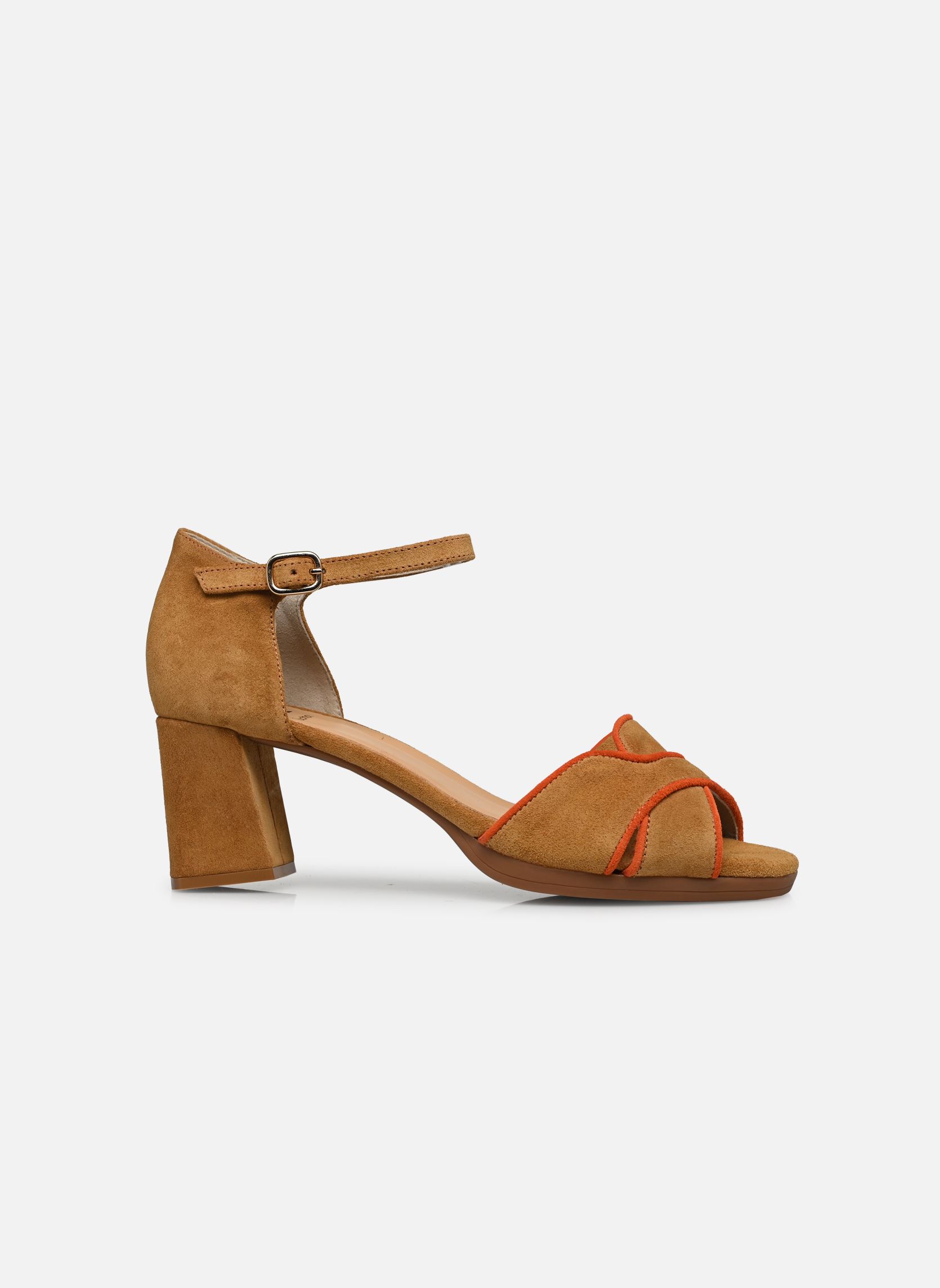 Sandalen YUDI D9293 damen braun Dorking Sandalen YUDI D9293 damen braun CALF+CALF CAMEL + ORANGE