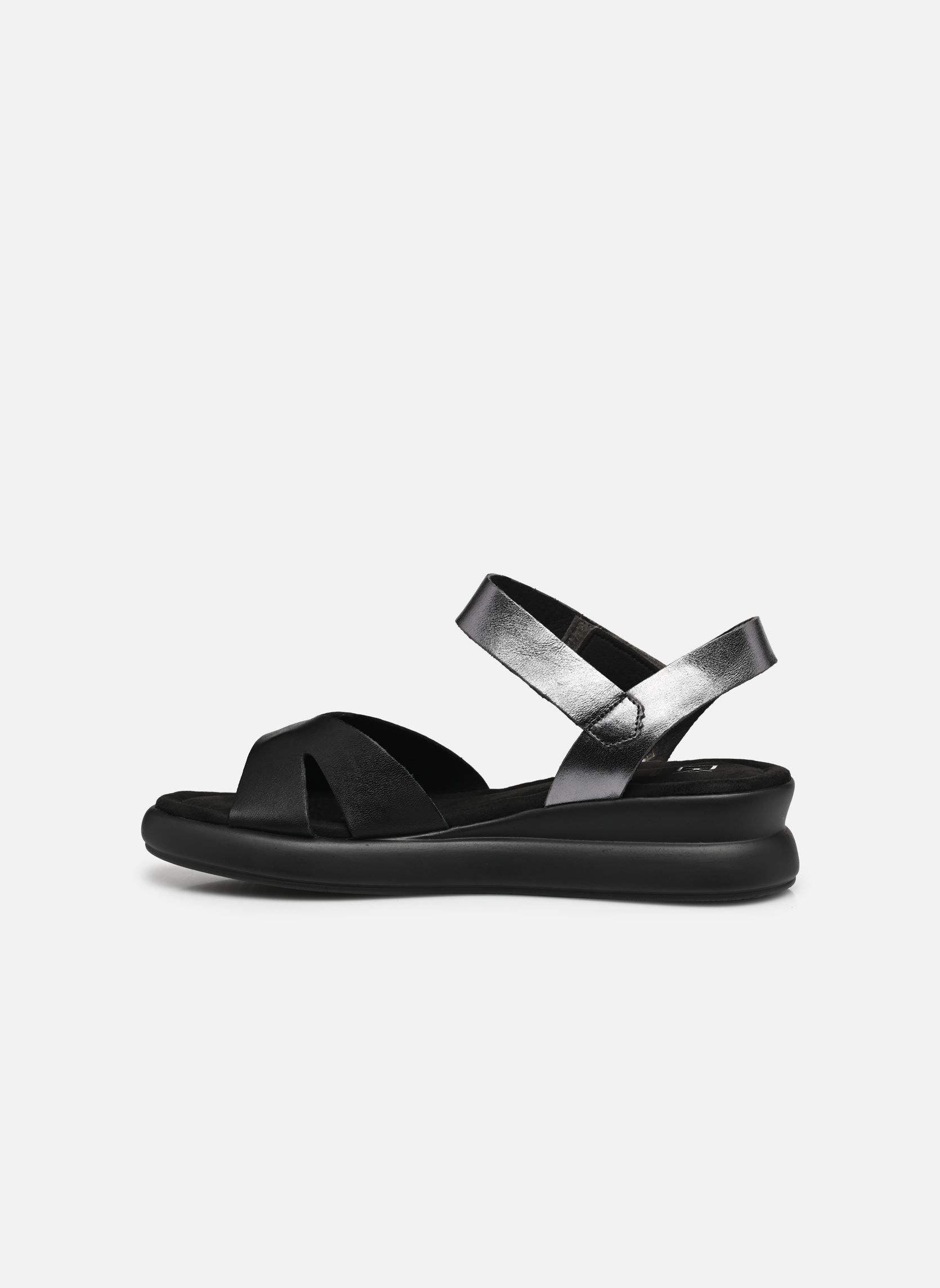 Sandali con zeppa e plateau SLAM D9292 donna nero Dorking Sandali con zeppa e plateau SLAM D9292 donna nero TIBET+LAMINADO NEGRO + ANTRACI