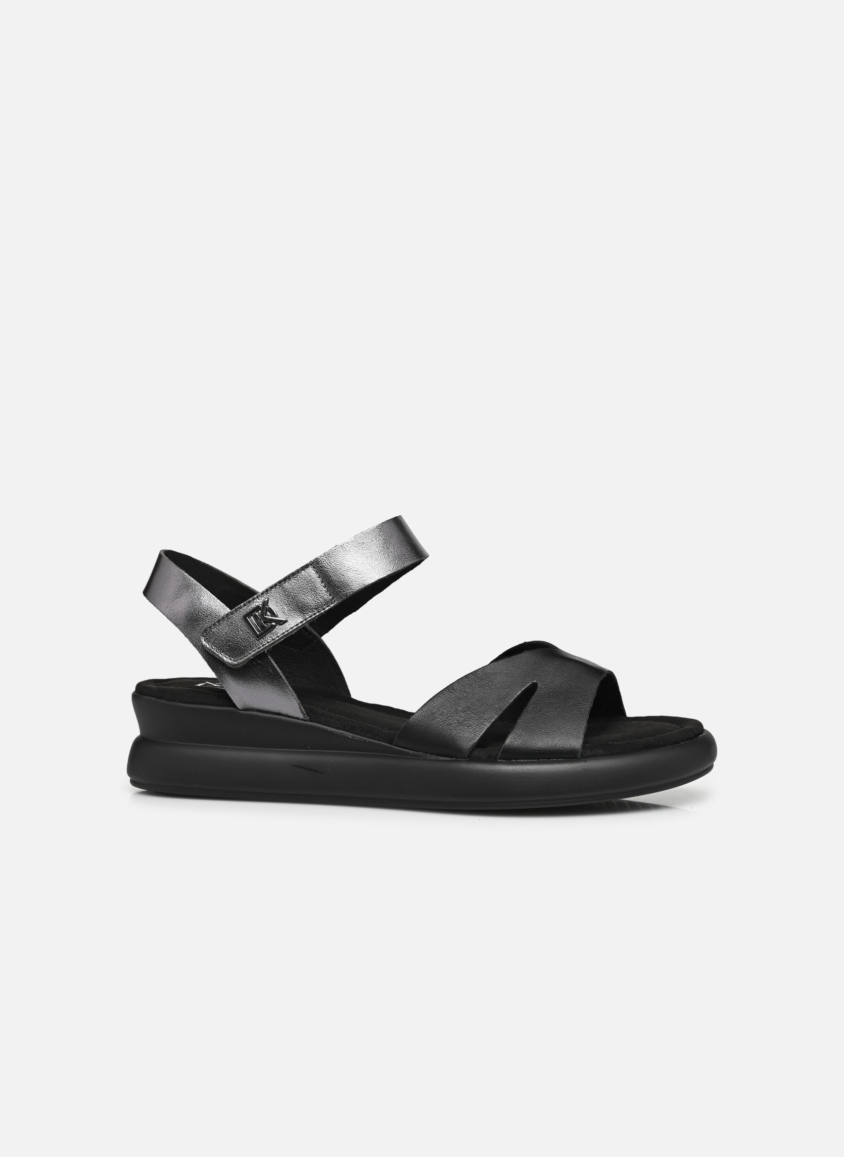 Sandali con zeppa e plateau SLAM D9292 donna nero Dorking Sandali con zeppa e plateau SLAM D9292 donna nero TIBET+LAMINADO NEGRO + ANTRACI