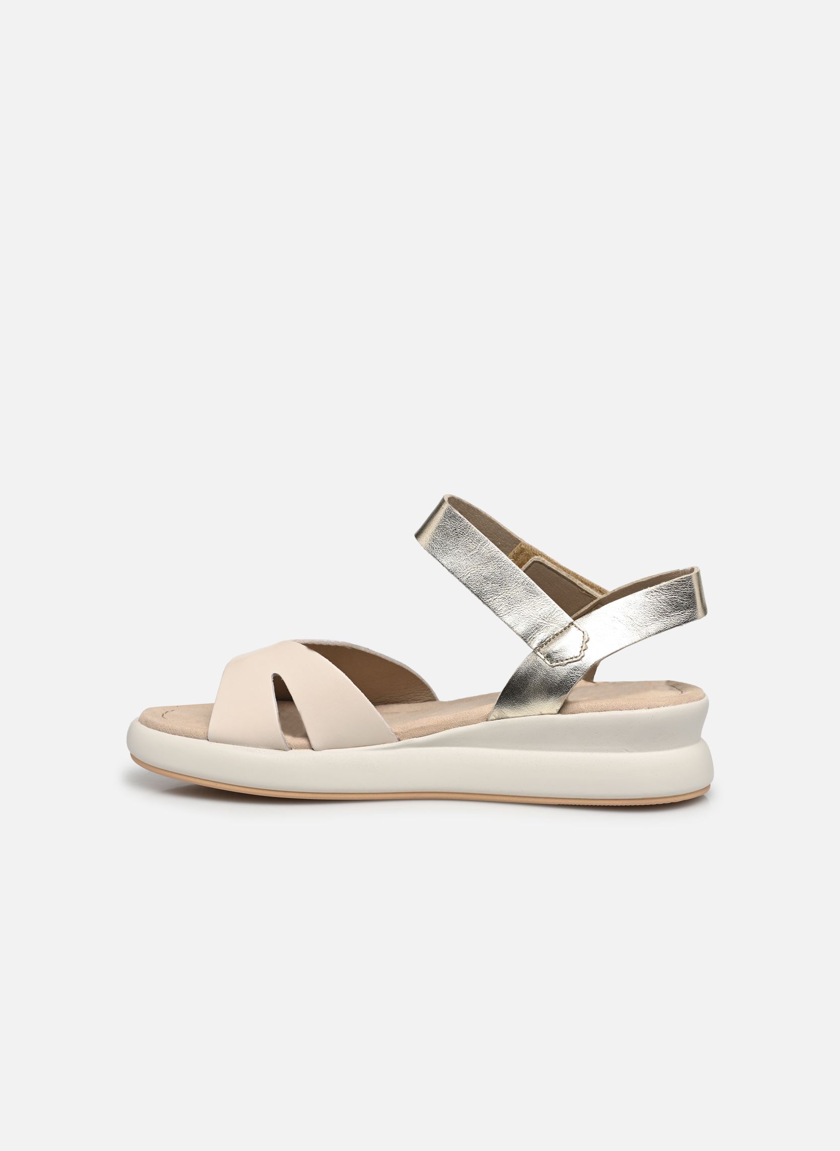 Sandales compensées et plateformes SLAM D9292 femme beige Dorking Sandales compensées et plateformes SLAM D9292 femme beige TIBET+LAMINADO RAW + PLATINO