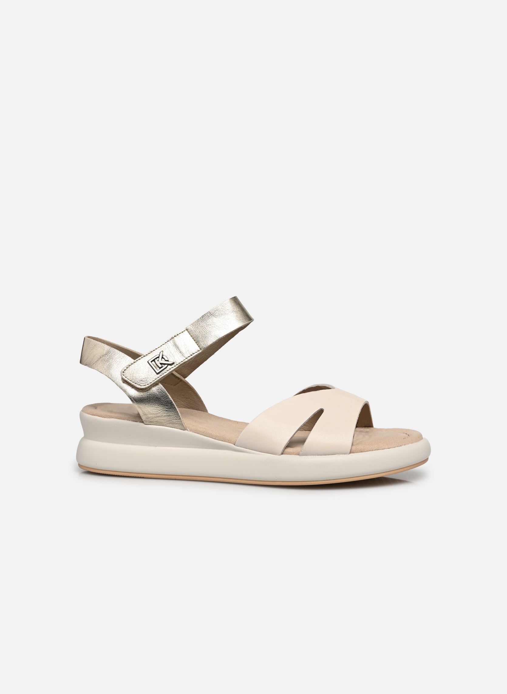 Sandales compensées et plateformes SLAM D9292 femme beige Dorking Sandales compensées et plateformes SLAM D9292 femme beige TIBET+LAMINADO RAW + PLATINO
