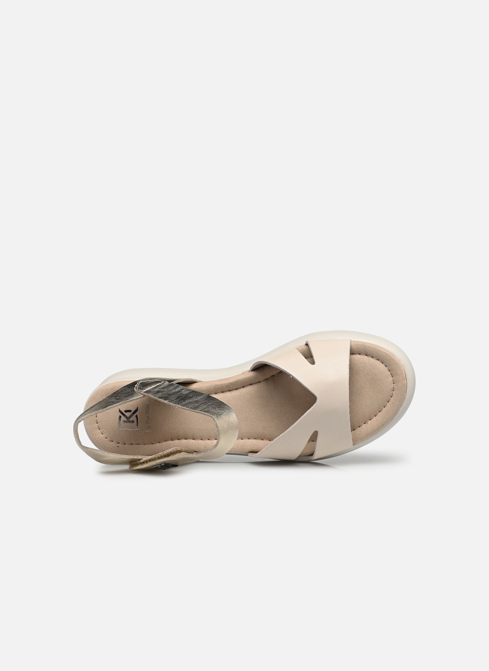 Sandales compensées et plateformes SLAM D9292 femme beige Dorking Sandales compensées et plateformes SLAM D9292 femme beige TIBET+LAMINADO RAW + PLATINO