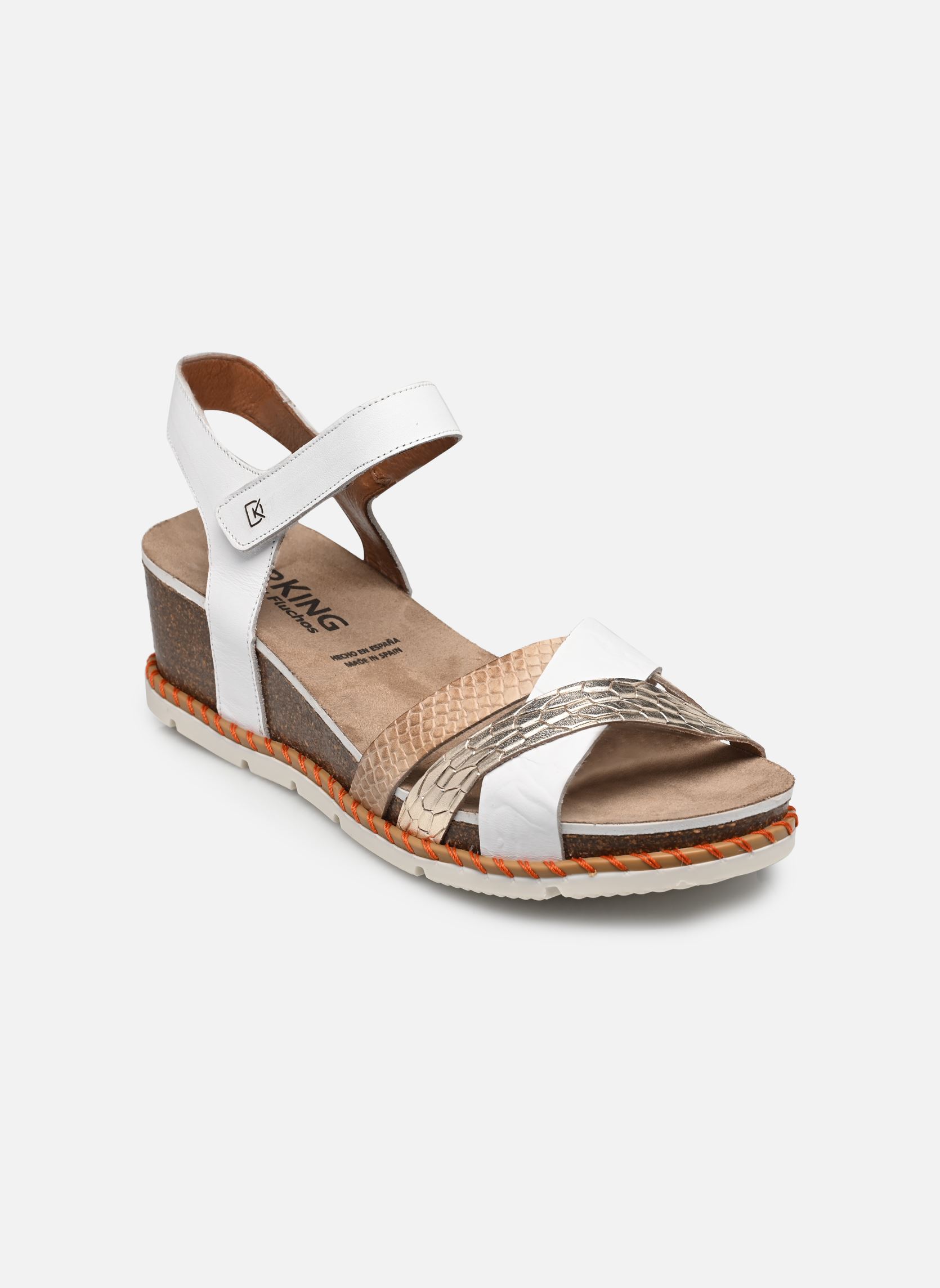 Sandali con zeppa e plateau GOLD D9320 donna multicolore Dorking Sandali con zeppa e plateau GOLD D9320 donna multicolore TEXAS+TEXAS+TEXAS BLANCO + CHA