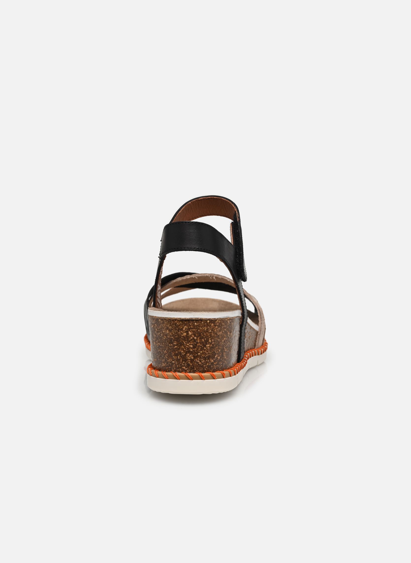 Sandali con zeppa e plateau GOLD D9320 donna nero Dorking Sandali con zeppa e plateau GOLD D9320 donna nero TEXAS+TEXAS+TEXAS NEGRO + CHAM