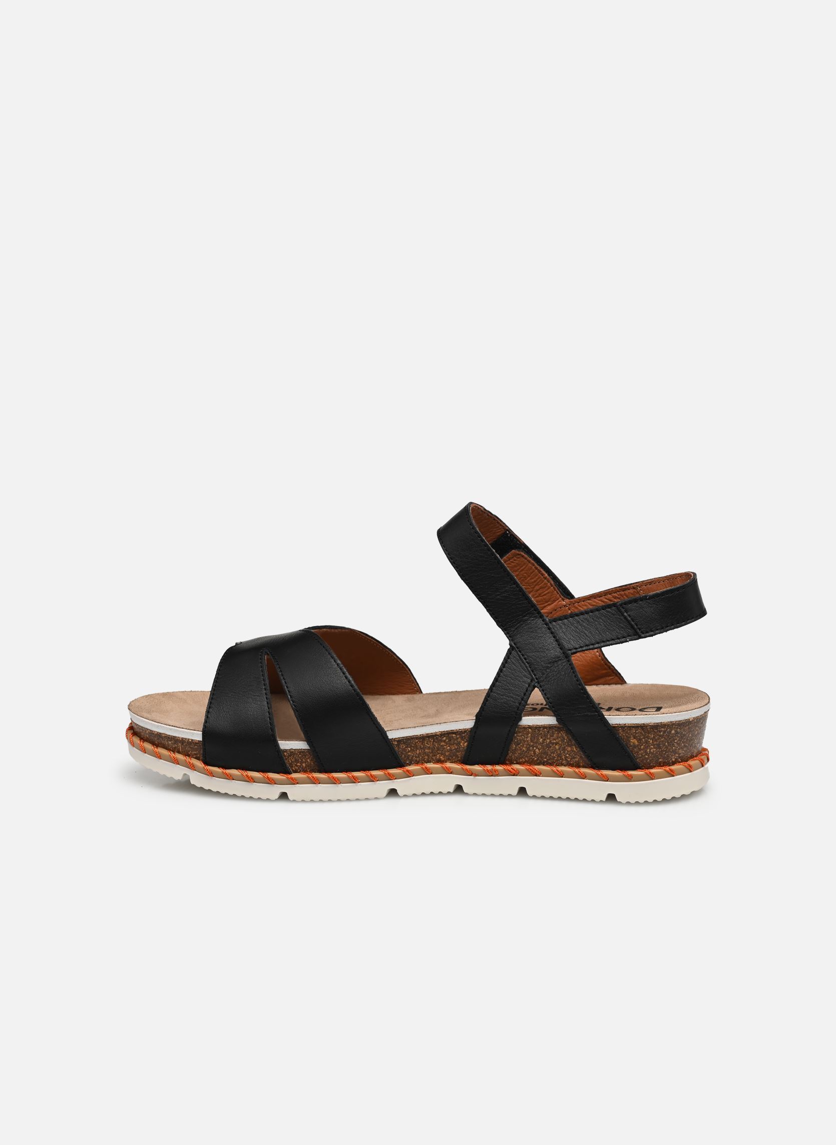 Sandalias y plataformas de cuña SPORT D9323 mujer negro Dorking Sandalias y plataformas de cuña SPORT D9323 mujer negro CERVO NEGRO