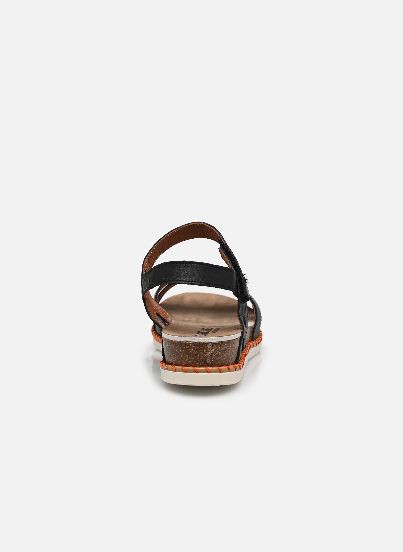 Sandalias y plataformas de cuña SPORT D9323 mujer negro Dorking Sandalias y plataformas de cuña SPORT D9323 mujer negro CERVO NEGRO